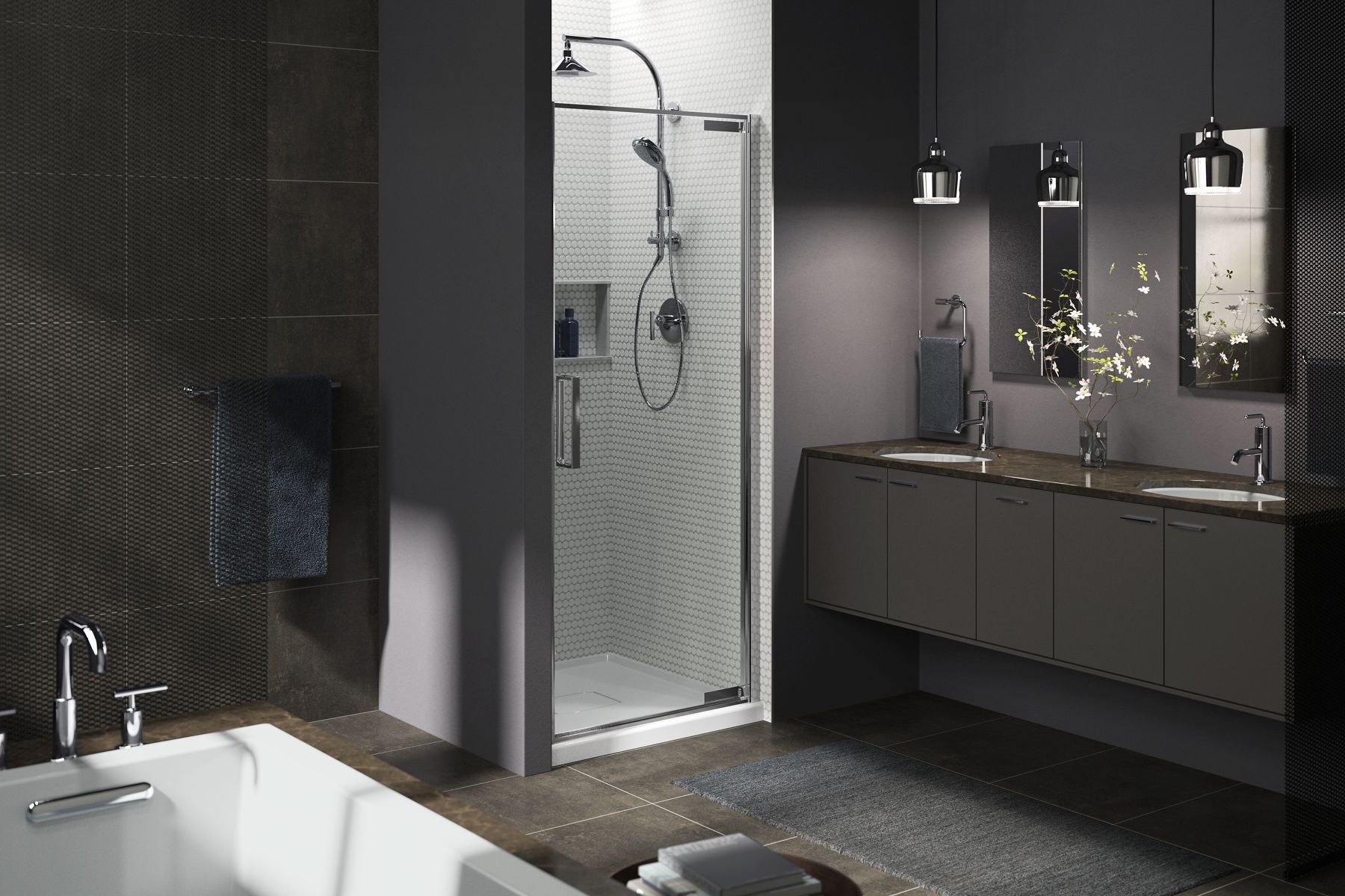 43714-torsion-pivot-shower-door-77-h-x-33-7-8-35-7-16-w-with-5-16-thick-crystal-clear-glass-3.jpg Torsion® Pivot shower door, 77" H x 33-7/8 - 35-7/16" W, with 5/16" thick Crystal Clear glass