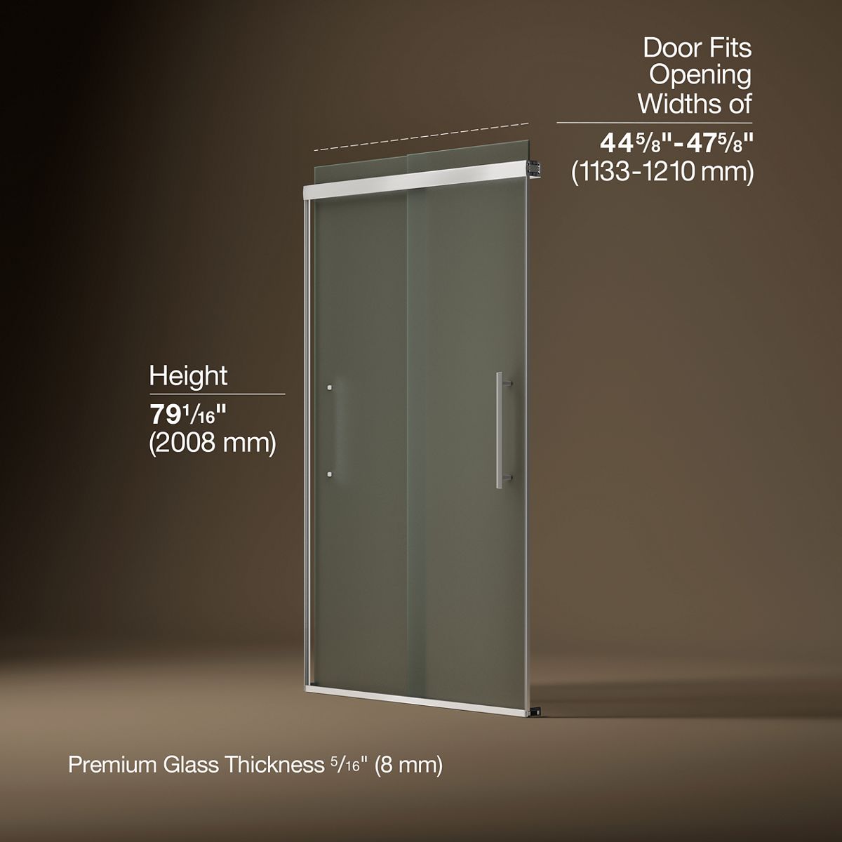 43731-pleat-frameless-sliding-shower-door-79-1-16-h-x-44-5-8-47-5-8-w-with-5-16-thick-frosted-glass-20.jpg Pleat® Frameless sliding shower door, 79-1/16" H x 44-5/8 - 47-5/8" W, with 5/16" thick Frosted glass