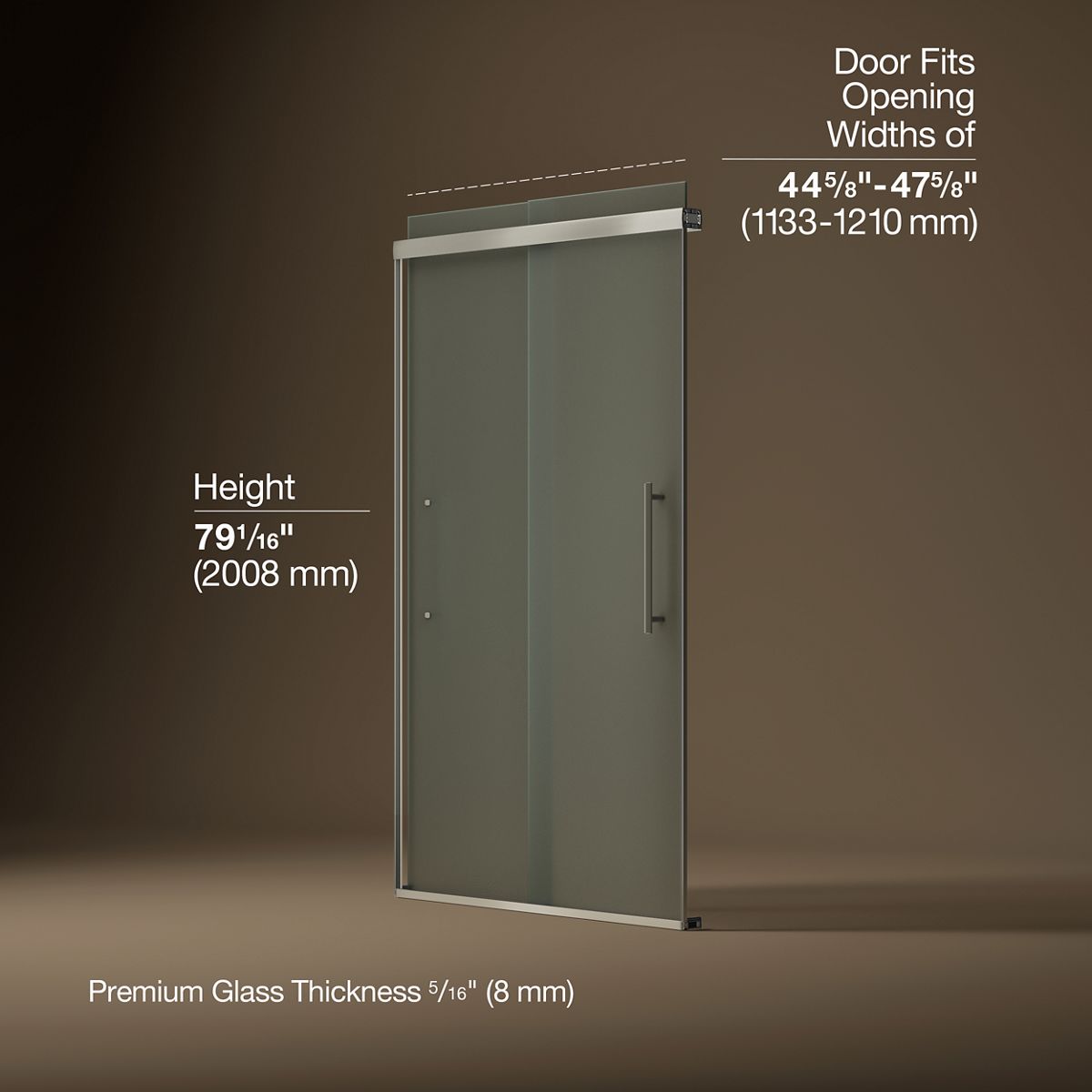 43731-pleat-frameless-sliding-shower-door-79-1-16-h-x-44-5-8-47-5-8-w-with-5-16-thick-frosted-glass-22.jpg Pleat® Frameless sliding shower door, 79-1/16" H x 44-5/8 - 47-5/8" W, with 5/16" thick Frosted glass