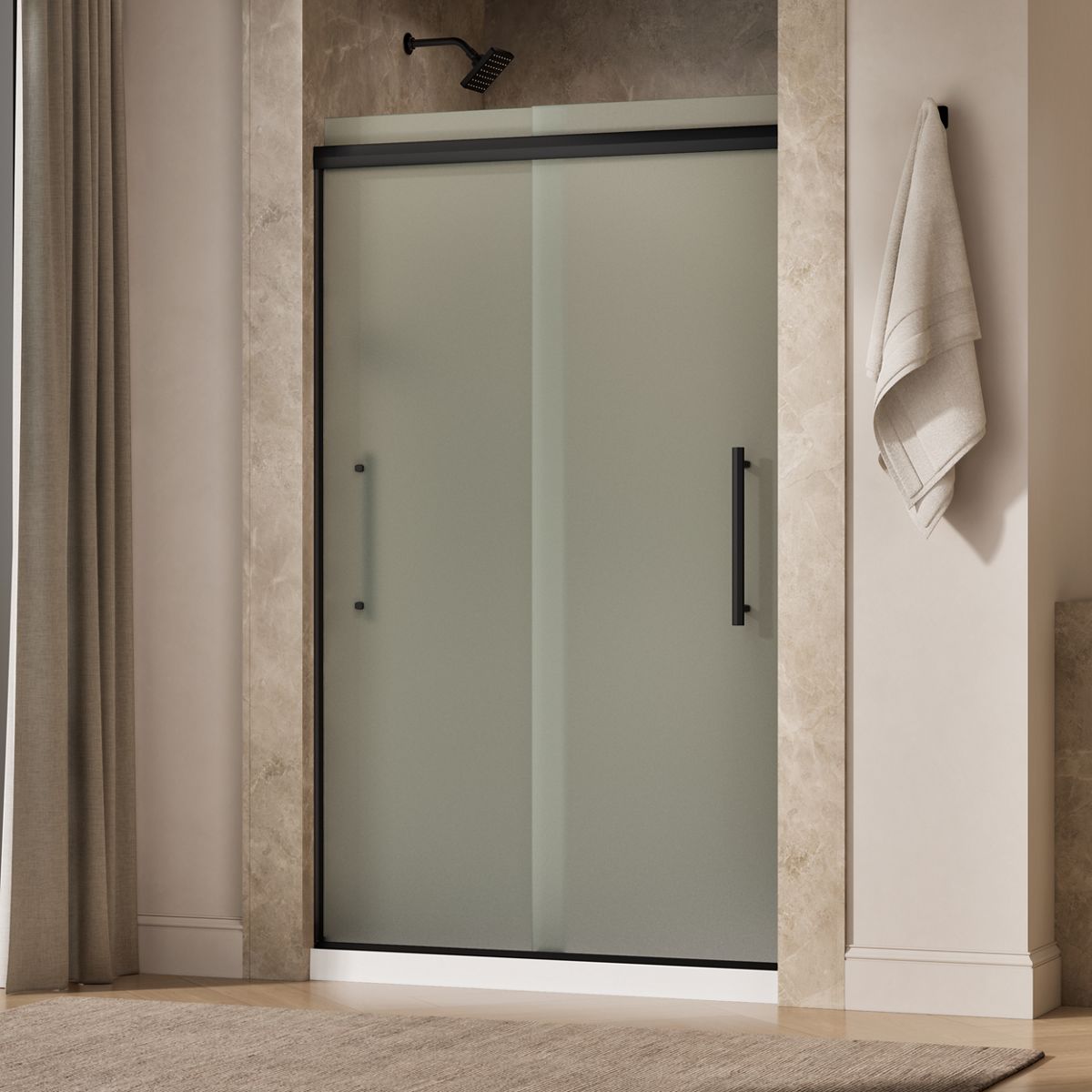 43731-pleat-frameless-sliding-shower-door-79-1-16-h-x-44-5-8-47-5-8-w-with-5-16-thick-frosted-glass-27.jpg Pleat® Frameless sliding shower door, 79-1/16" H x 44-5/8 - 47-5/8" W, with 5/16" thick Frosted glass