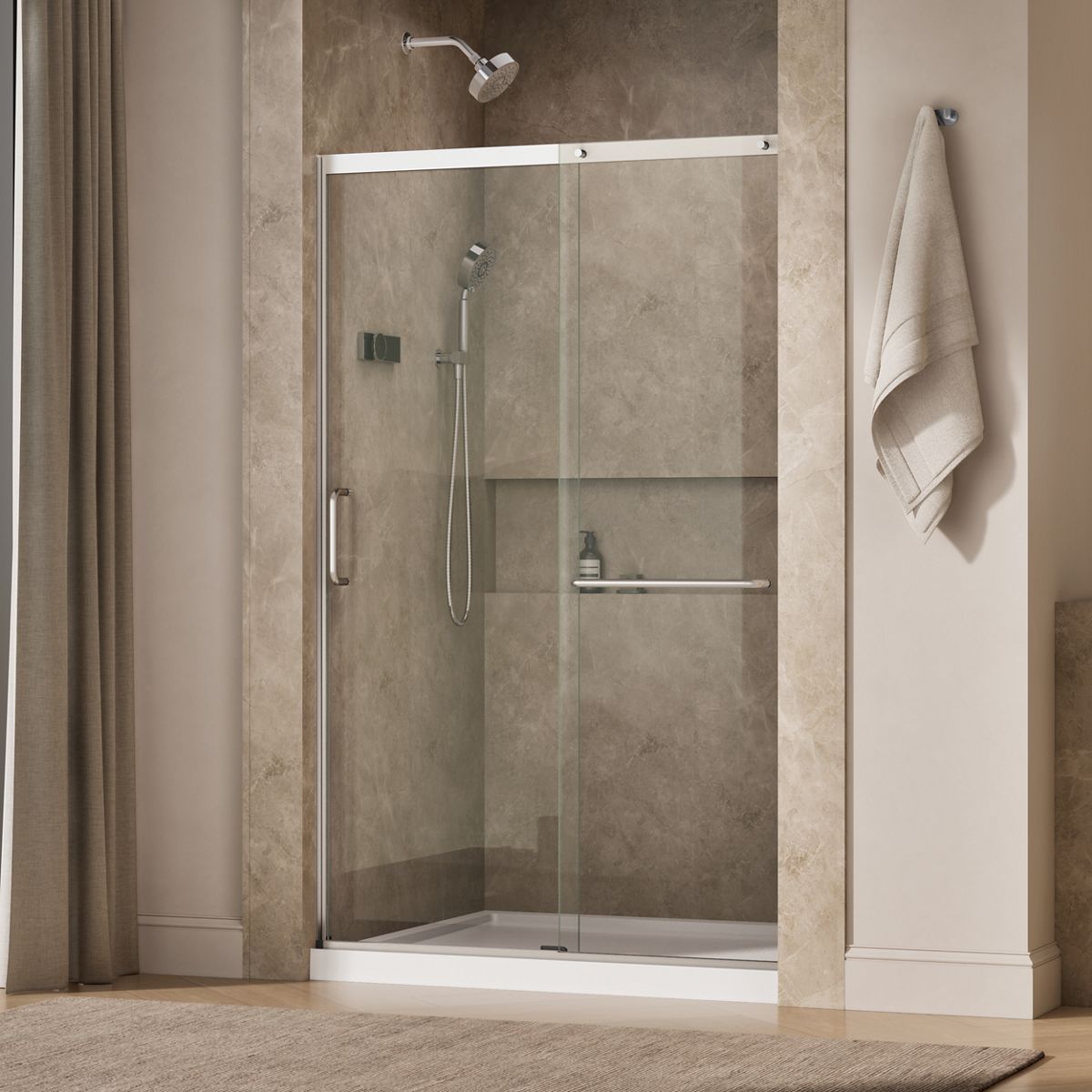 43758-elate-sliding-shower-door-75-1-2-h-x-50-1-4-53-5-8-w-with-heavy-5-16-thick-crystal-clear-glass-14.jpg Elate® Sliding shower door, 75-1/2" H x 50-1/4 - 53-5/8" W, with heavy 5/16" thick Crystal Clear glass