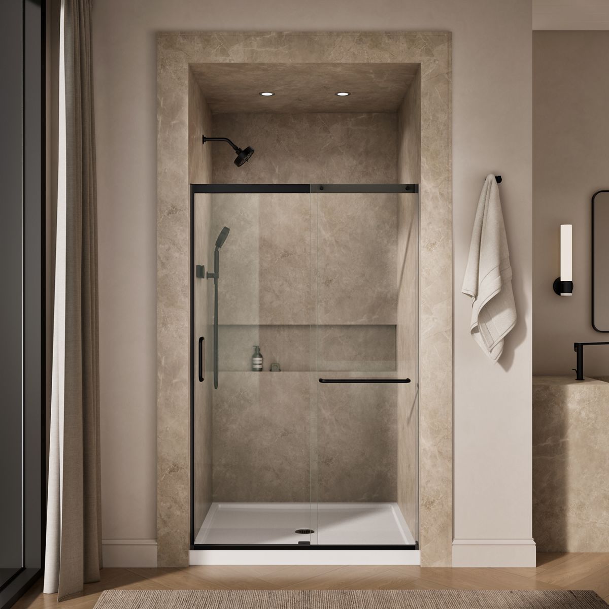 43758-elate-sliding-shower-door-75-1-2-h-x-50-1-4-53-5-8-w-with-heavy-5-16-thick-crystal-clear-glass-21.jpg Elate® Sliding shower door, 75-1/2" H x 50-1/4 - 53-5/8" W, with heavy 5/16" thick Crystal Clear glass