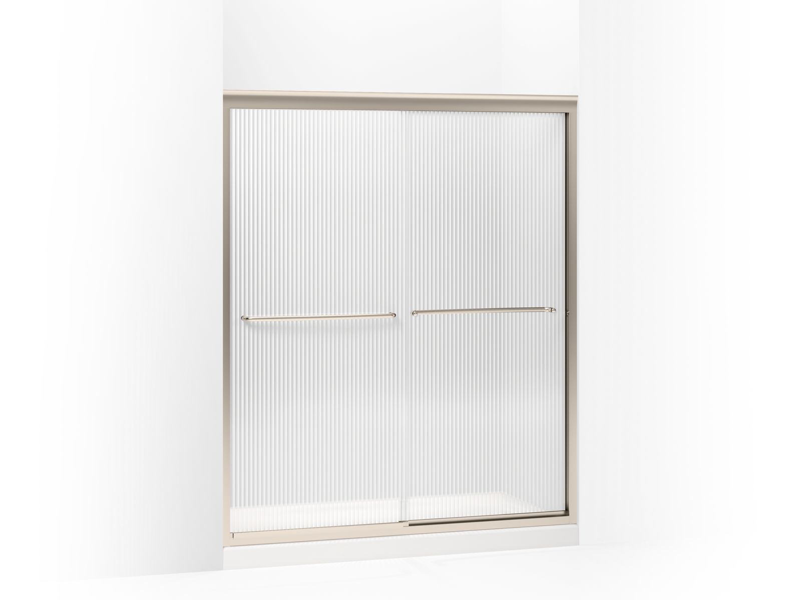 43776-fluence-sliding-shower-door-70-5-16-h-x-56-5-8-59-5-8-w-with-1-4-thick-falling-lines-glass-2.jpg Fluence® Sliding shower door, 70-5/16" H x 56-5/8 - 59-5/8" W, with 1/4" thick Falling Lines glass
