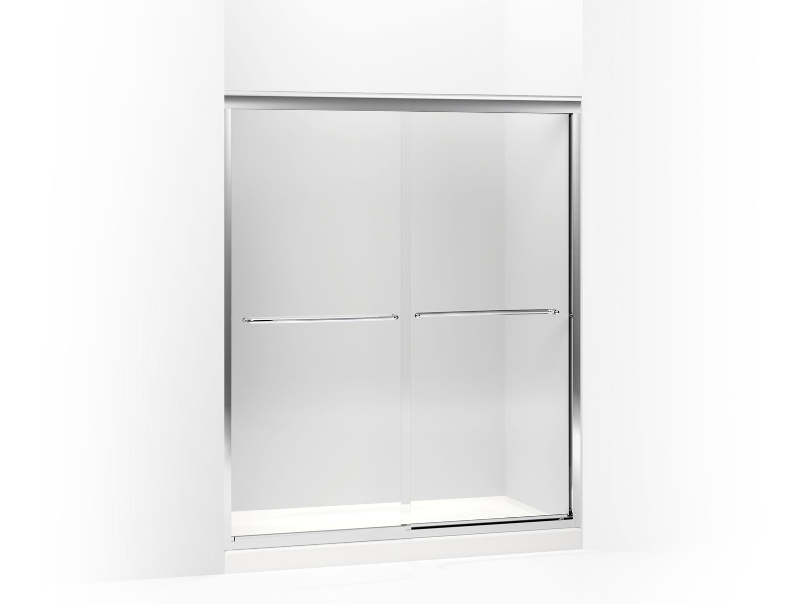 43798-fluence-sliding-shower-door-70-5-16-h-x-56-5-8-59-5-8-w-with-1-4-thick-crystal-clear-glass-1.jpg Fluence® Sliding shower door, 70-5/16" H x 56-5/8 - 59-5/8" W, with 1/4" thick Crystal Clear glass