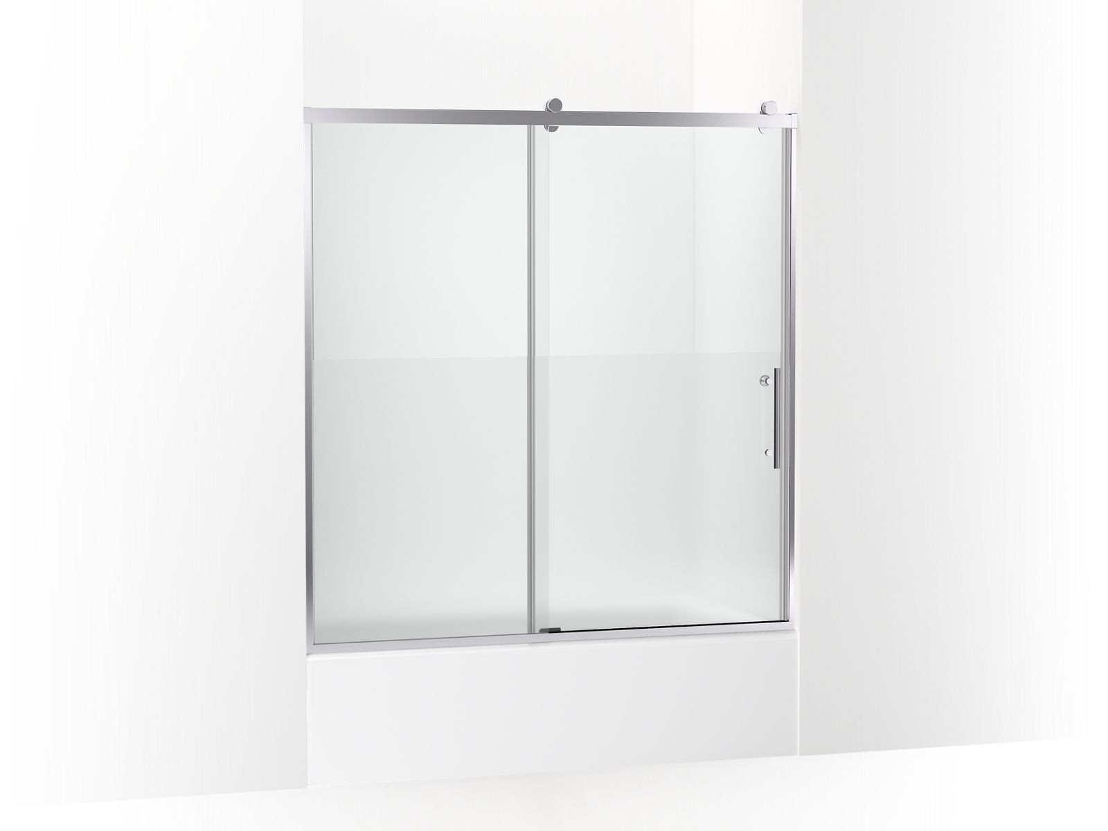 43861-rely-62-1-2-h-sliding-bath-door-with-3-8-thick-glass-1.jpg Rely® 62-1/2" H sliding bath door with 3/8"-thick glass