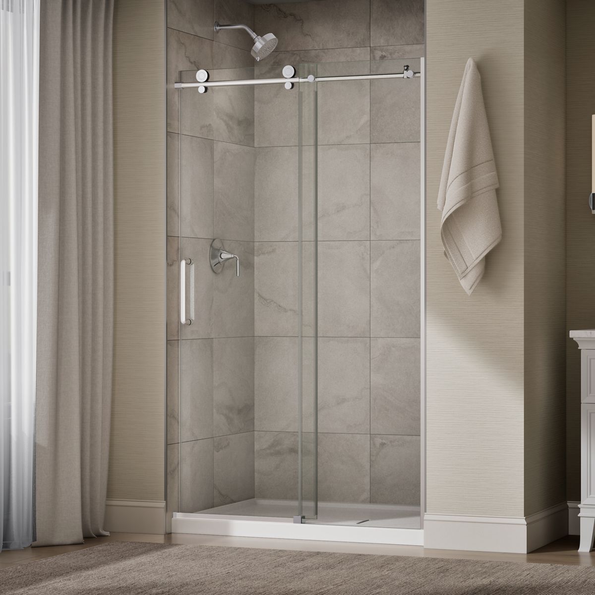 43899-cursiva-sliding-shower-door-78-h-x-44-1-8-47-7-8-w-with-5-16-thick-crystal-clear-glass-14.jpg Cursiva™ Sliding shower door, 78" H x 44-1/8 - 47-7/8" W, with 5/16" thick Crystal Clear glass