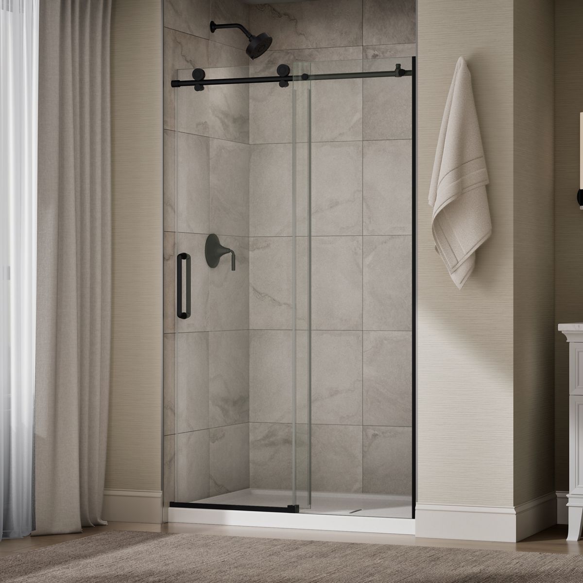 43899-cursiva-sliding-shower-door-78-h-x-44-1-8-47-7-8-w-with-5-16-thick-crystal-clear-glass-16.jpg Cursiva™ Sliding shower door, 78" H x 44-1/8 - 47-7/8" W, with 5/16" thick Crystal Clear glass