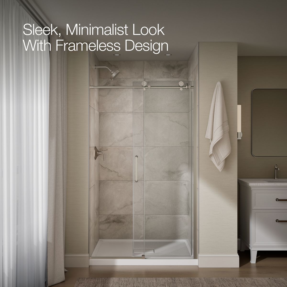 43899-cursiva-sliding-shower-door-78-h-x-44-1-8-47-7-8-w-with-5-16-thick-crystal-clear-glass-24.jpg Cursiva™ Sliding shower door, 78" H x 44-1/8 - 47-7/8" W, with 5/16" thick Crystal Clear glass
