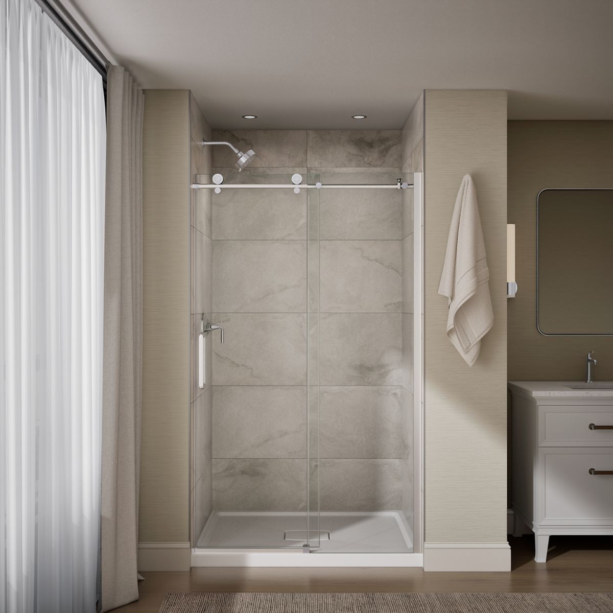 43899-cursiva-sliding-shower-door-78-h-x-44-1-8-47-7-8-w-with-5-16-thick-crystal-clear-glass-29.jpg Cursiva™ Sliding shower door, 78" H x 44-1/8 - 47-7/8" W, with 5/16" thick Crystal Clear glass