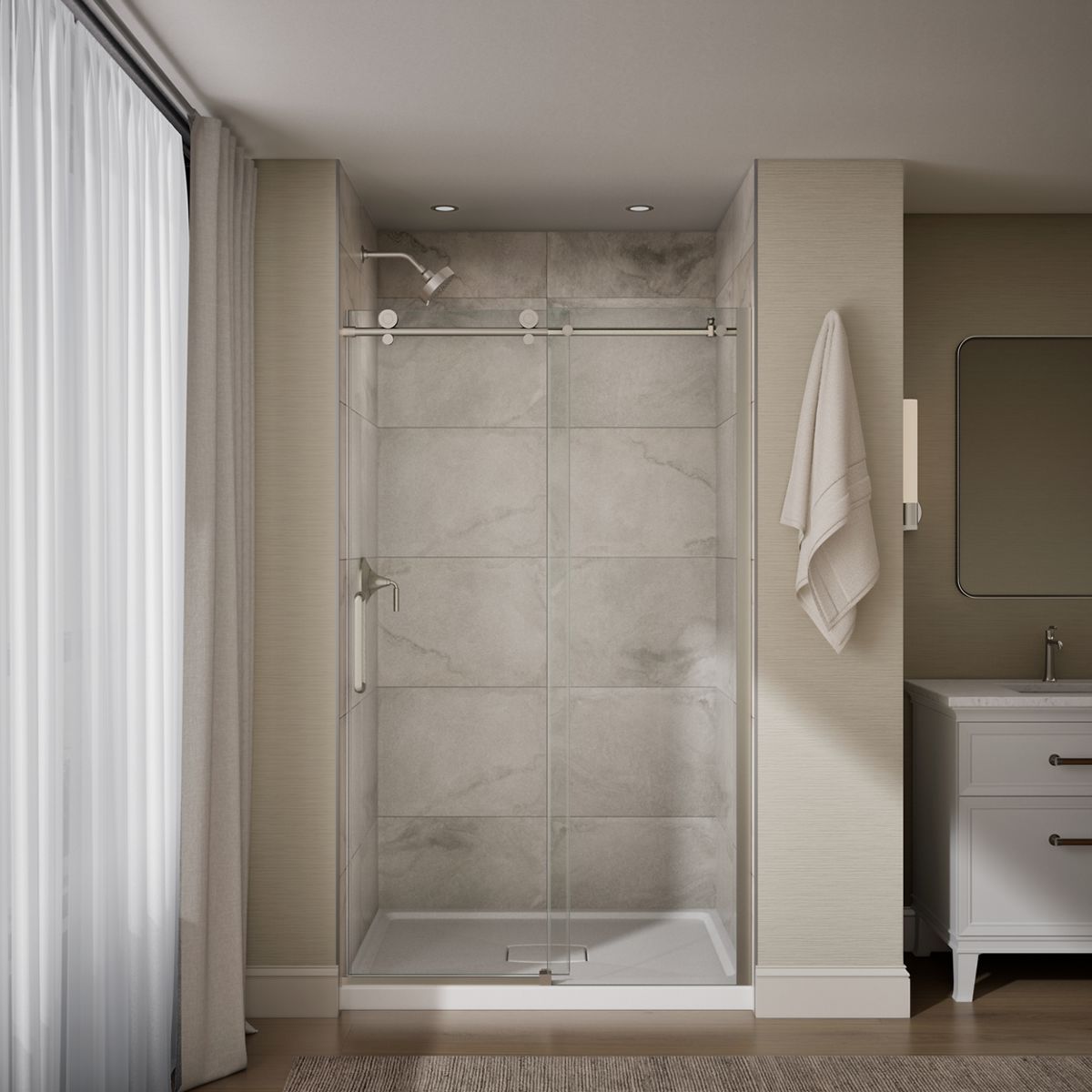 43899-cursiva-sliding-shower-door-78-h-x-44-1-8-47-7-8-w-with-5-16-thick-crystal-clear-glass-30.jpg Cursiva™ Sliding shower door, 78" H x 44-1/8 - 47-7/8" W, with 5/16" thick Crystal Clear glass