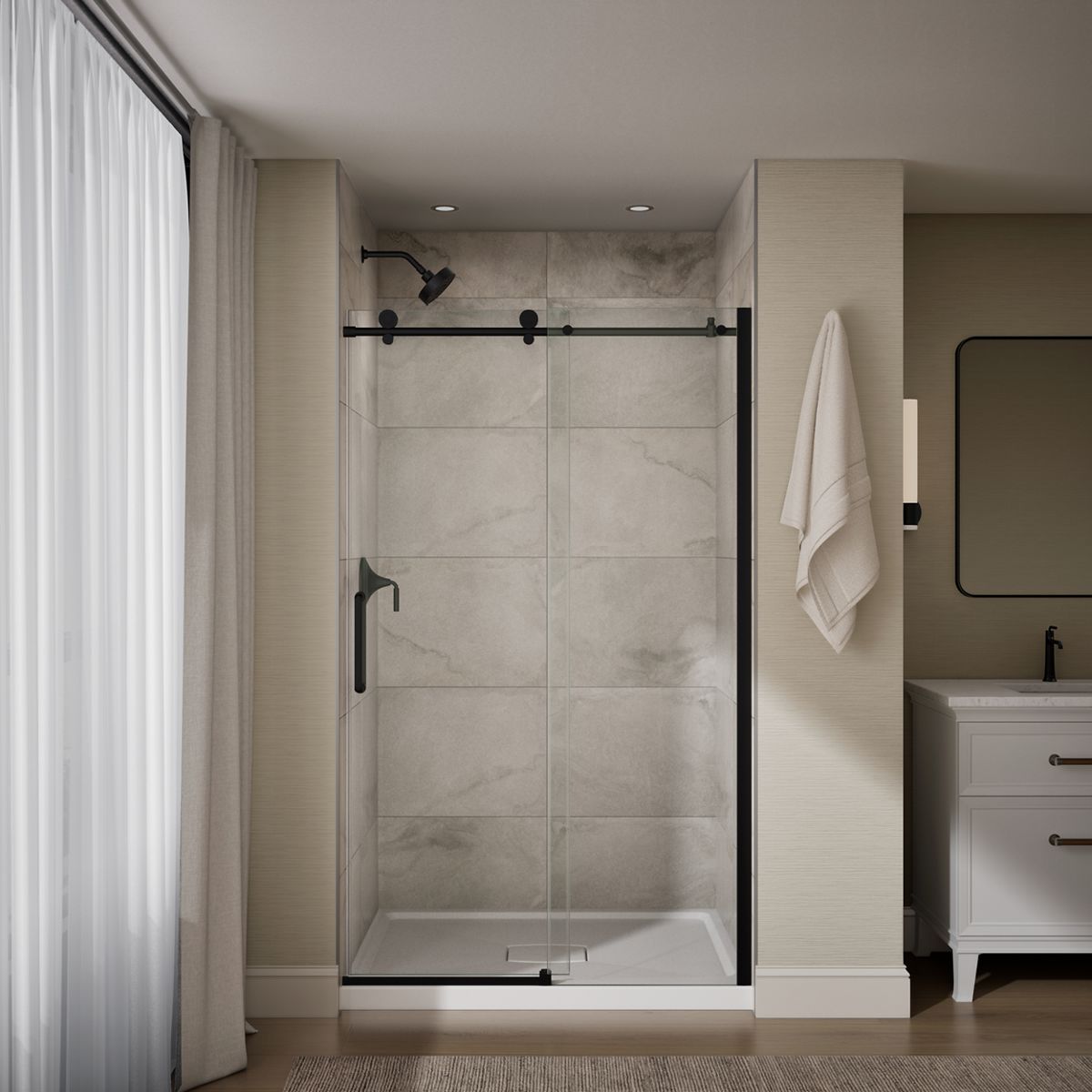 43899-cursiva-sliding-shower-door-78-h-x-44-1-8-47-7-8-w-with-5-16-thick-crystal-clear-glass-31.jpg Cursiva™ Sliding shower door, 78" H x 44-1/8 - 47-7/8" W, with 5/16" thick Crystal Clear glass