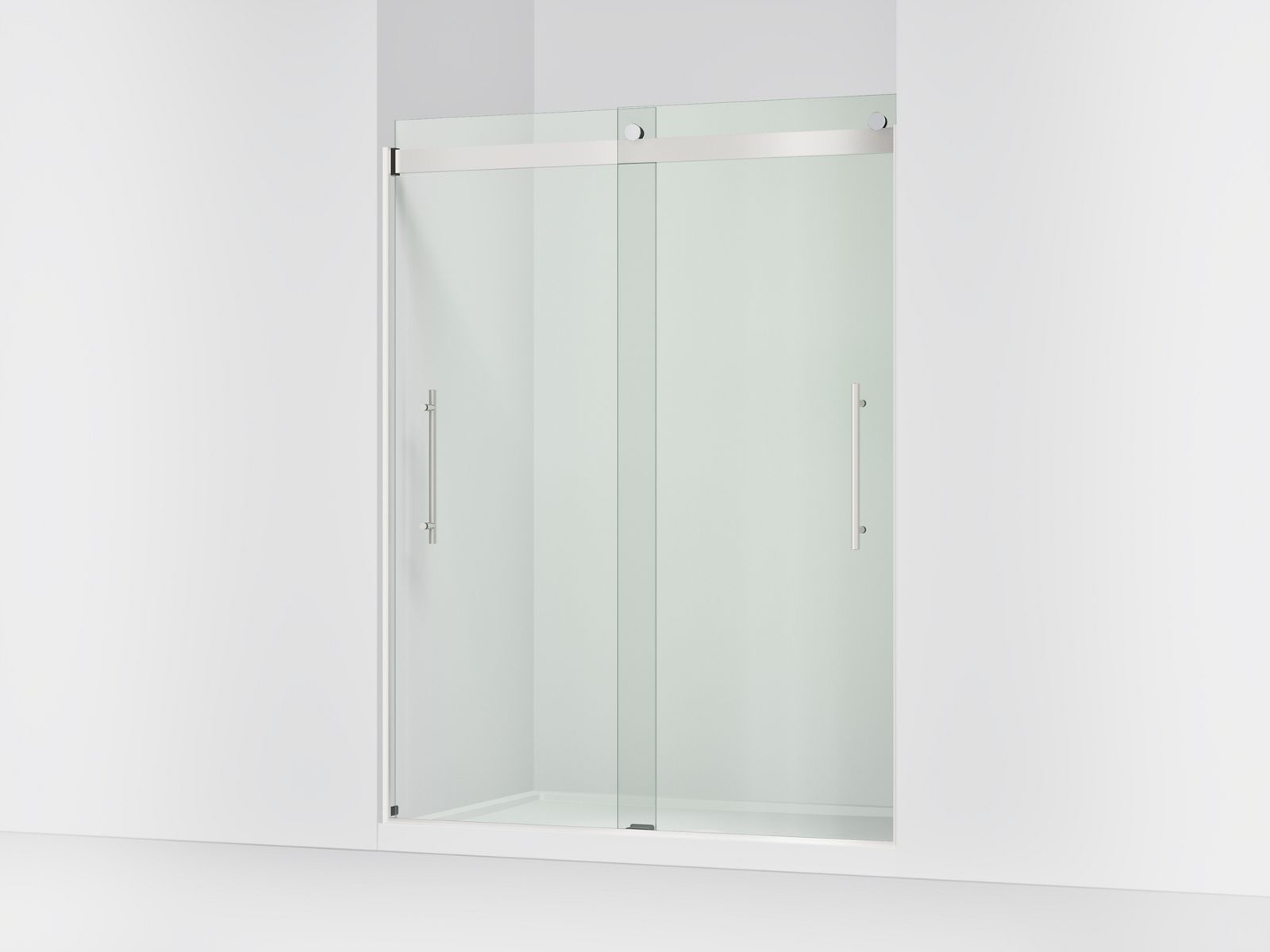 43952-levity-plus-frameless-sliding-shower-door-77-9-16-h-x-56-5-8-59-5-8-w-with-5-16-thick-crystal-clear-glass-1.jpg Levity® Plus Frameless sliding shower door, 77-9/16" H x 56-5/8 - 59-5/8" W, with 5/16"-thick Crystal Clear glass