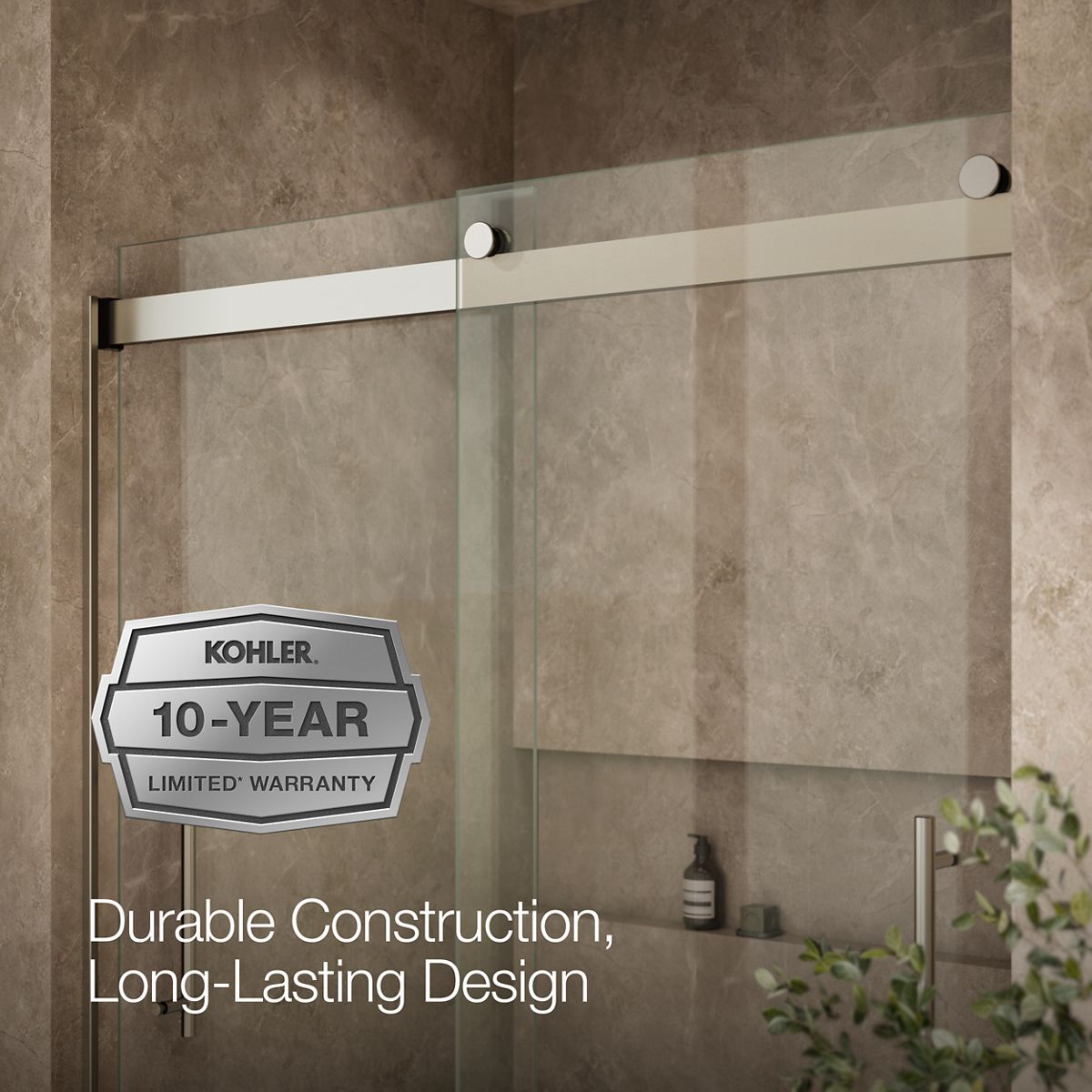 43952-levity-plus-frameless-sliding-shower-door-77-9-16-h-x-56-5-8-59-5-8-w-with-5-16-thick-crystal-clear-glass-19.jpg Levity® Plus Frameless sliding shower door, 77-9/16" H x 56-5/8 - 59-5/8" W, with 5/16"-thick Crystal Clear glass