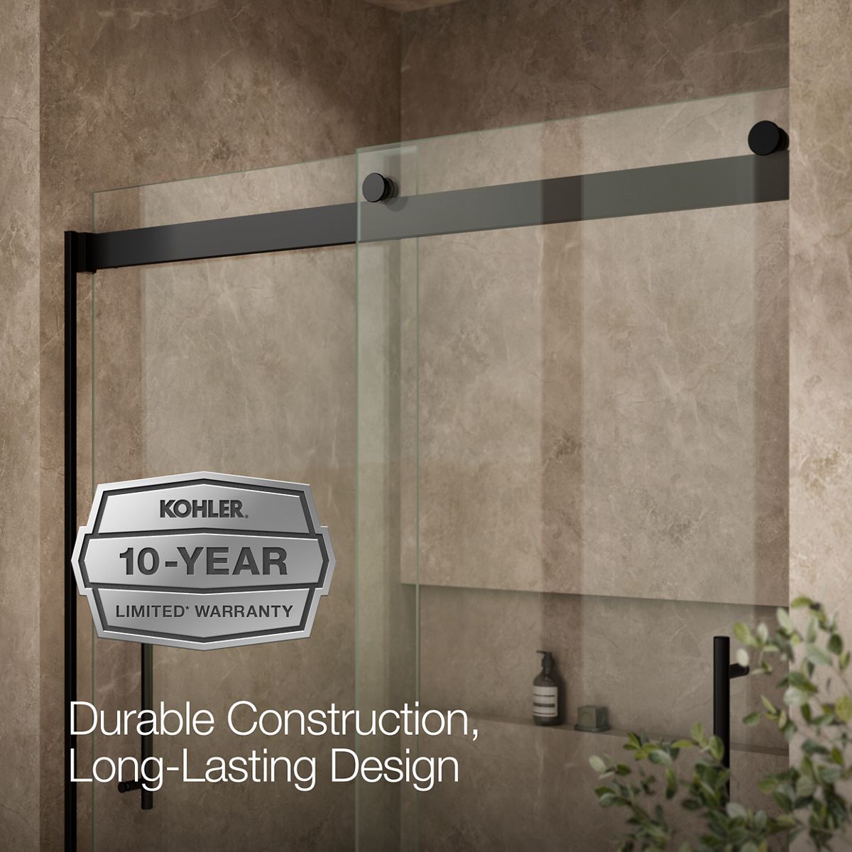 43952-levity-plus-frameless-sliding-shower-door-77-9-16-h-x-56-5-8-59-5-8-w-with-5-16-thick-crystal-clear-glass-20.jpg Levity® Plus Frameless sliding shower door, 77-9/16" H x 56-5/8 - 59-5/8" W, with 5/16"-thick Crystal Clear glass