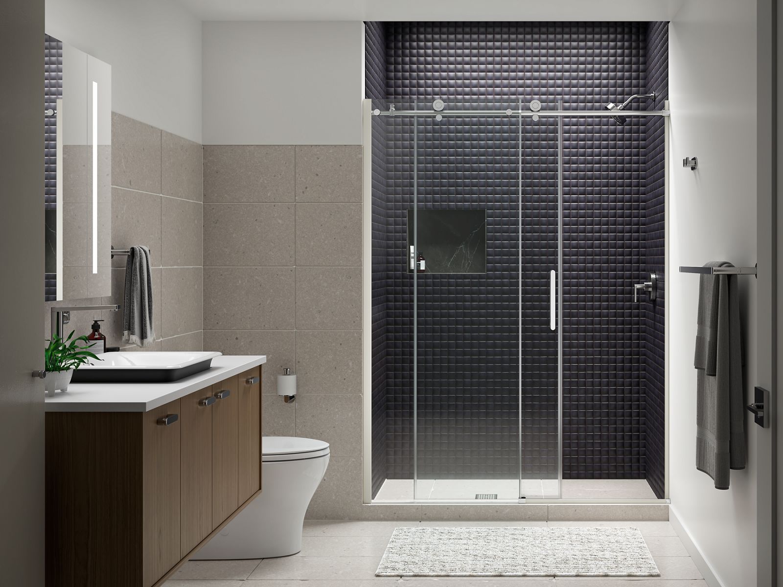 43966-composed-78-h-sliding-shower-door-with-3-8-thick-glass-6.jpg Composed™ 78" H sliding shower door with 3/8"-thick glass