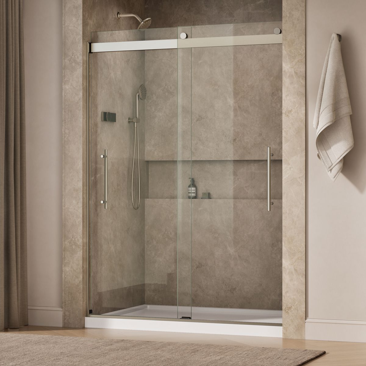 43980-levity-plus-frameless-sliding-shower-door-81-5-8-h-x-56-5-8-59-5-8-w-with-3-8-thick-crystal-clear-glass-11.jpg Levity® Plus Frameless sliding shower door, 81-5/8" H x 56-5/8 - 59-5/8" W, with 3/8"-thick Crystal Clear glass