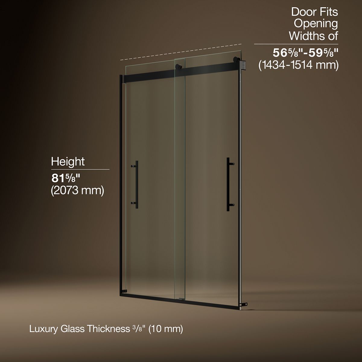 43980-levity-plus-frameless-sliding-shower-door-81-5-8-h-x-56-5-8-59-5-8-w-with-3-8-thick-crystal-clear-glass-28.jpg Levity® Plus Frameless sliding shower door, 81-5/8" H x 56-5/8 - 59-5/8" W, with 3/8"-thick Crystal Clear glass