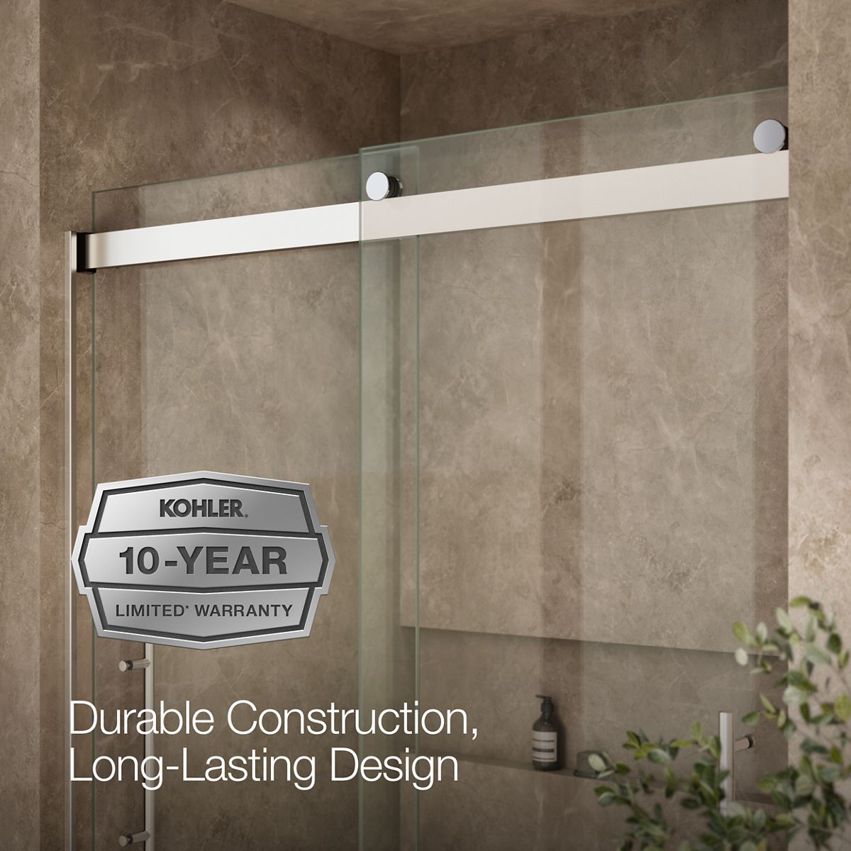 43980-levity-plus-frameless-sliding-shower-door-81-5-8-h-x-56-5-8-59-5-8-w-with-3-8-thick-crystal-clear-glass-6.jpg Levity® Plus Frameless sliding shower door, 81-5/8" H x 56-5/8 - 59-5/8" W, with 3/8"-thick Crystal Clear glass