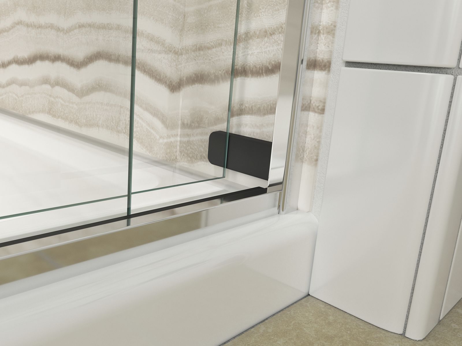 43994-levity-sliding-shower-door-82-h-x-56-5-8-59-5-8-w-with-5-16-thick-crystal-clear-glass-6.jpg Levity® Sliding shower door, 82" H x 56-5/8 - 59-5/8" W, with 5/16" thick Crystal Clear glass
