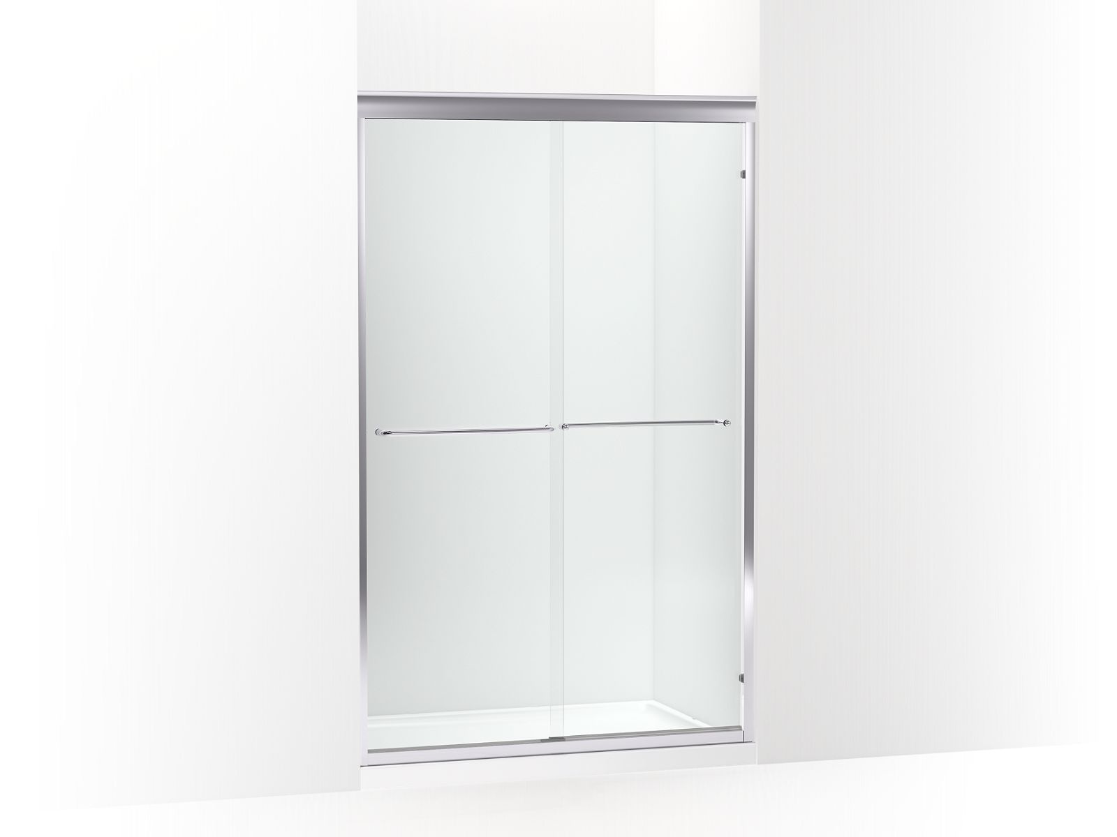 44013-fluence-49-52-w-x-75-23-32-h-sliding-shower-door-with-1-4-thick-crystal-clear-glass-1.jpg Fluence® 49" - 52" W x 75-23/32" H sliding shower door with 1/4" thick Crystal Clear glass
