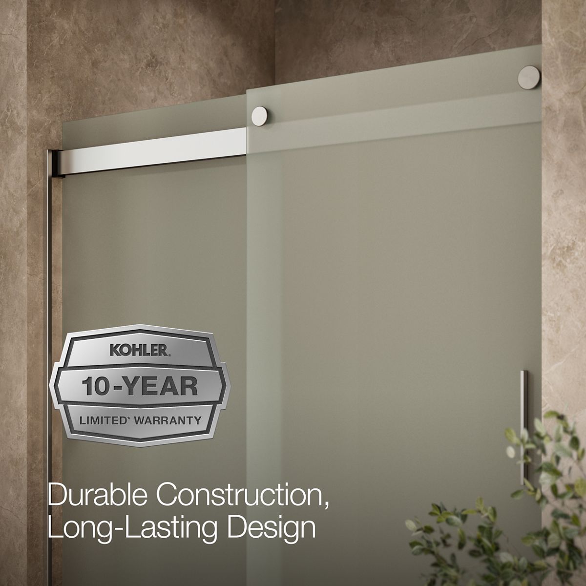 44040-levity-sliding-shower-door-74-h-x-56-5-8-59-5-8-w-with-1-4-thick-frosted-glass-and-blade-handles-11.jpg Levity® Sliding shower door, 74" H x 56-5/8 - 59-5/8" W, with 1/4" thick Frosted glass and blade handles