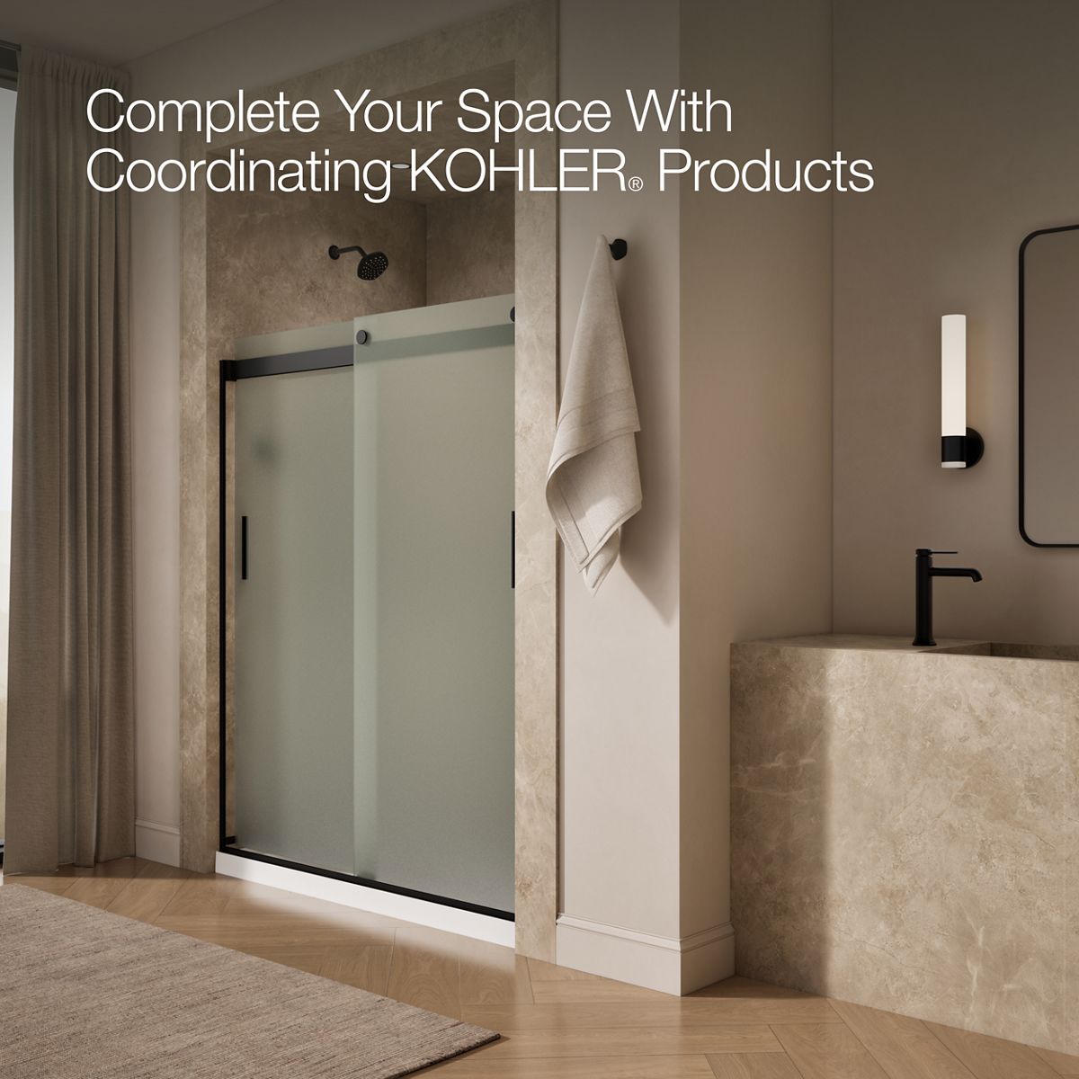 44040-levity-sliding-shower-door-74-h-x-56-5-8-59-5-8-w-with-1-4-thick-frosted-glass-and-blade-handles-15.jpg Levity® Sliding shower door, 74" H x 56-5/8 - 59-5/8" W, with 1/4" thick Frosted glass and blade handles