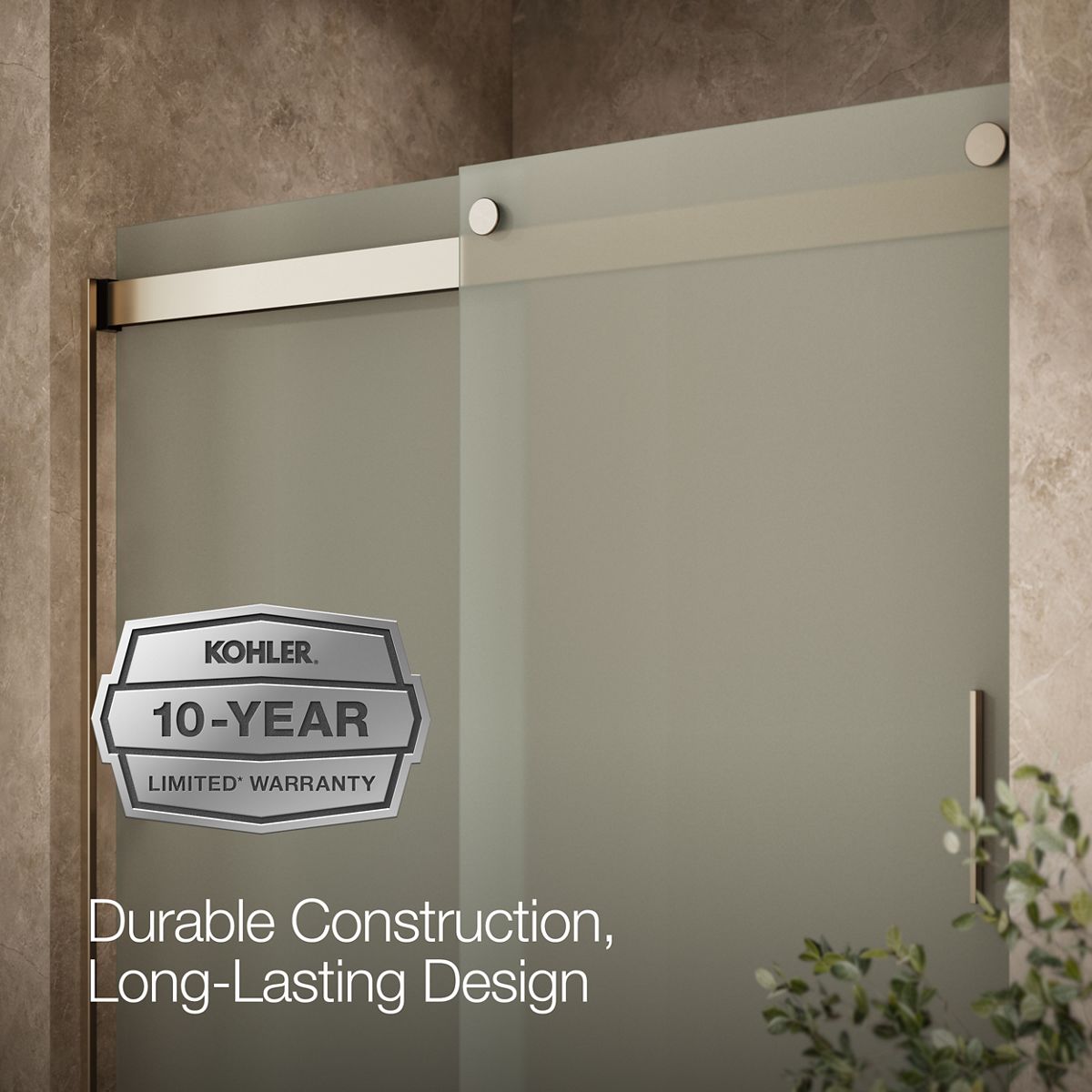 44040-levity-sliding-shower-door-74-h-x-56-5-8-59-5-8-w-with-1-4-thick-frosted-glass-and-blade-handles-8.jpg Levity® Sliding shower door, 74" H x 56-5/8 - 59-5/8" W, with 1/4" thick Frosted glass and blade handles