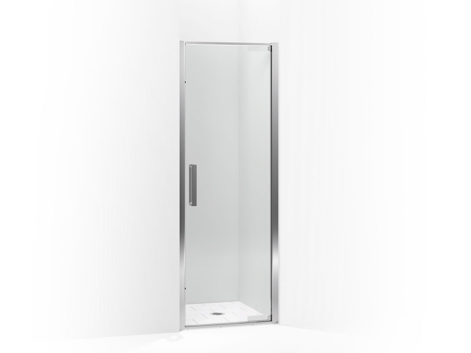 Torsion® Pivot shower door, 77" H x 28-5/16 - 29-15/16" W, with 5/16" thick Crystal Clear glass