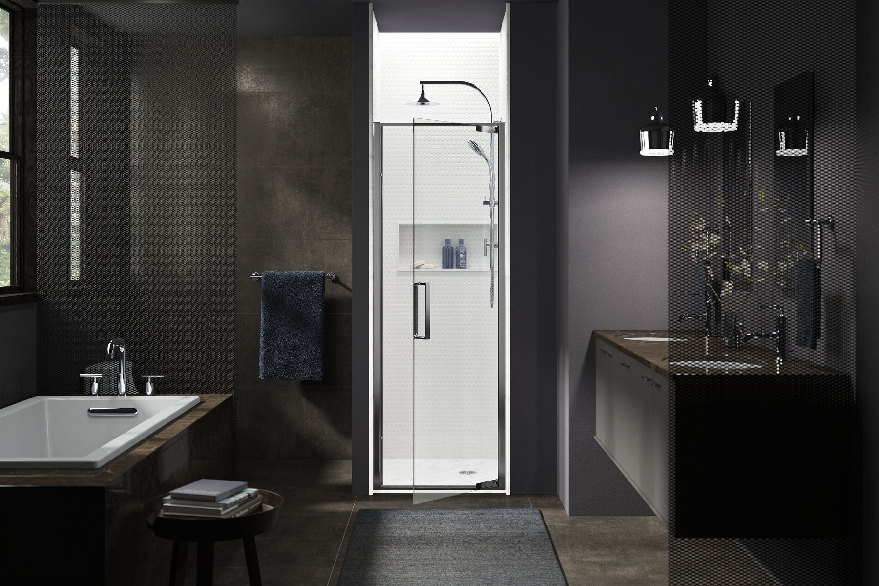 44046-torsion-pivot-shower-door-77-h-x-28-5-16-29-15-16-w-with-5-16-thick-crystal-clear-glass-4.jpg Torsion® Pivot shower door, 77" H x 28-5/16 - 29-15/16" W, with 5/16" thick Crystal Clear glass