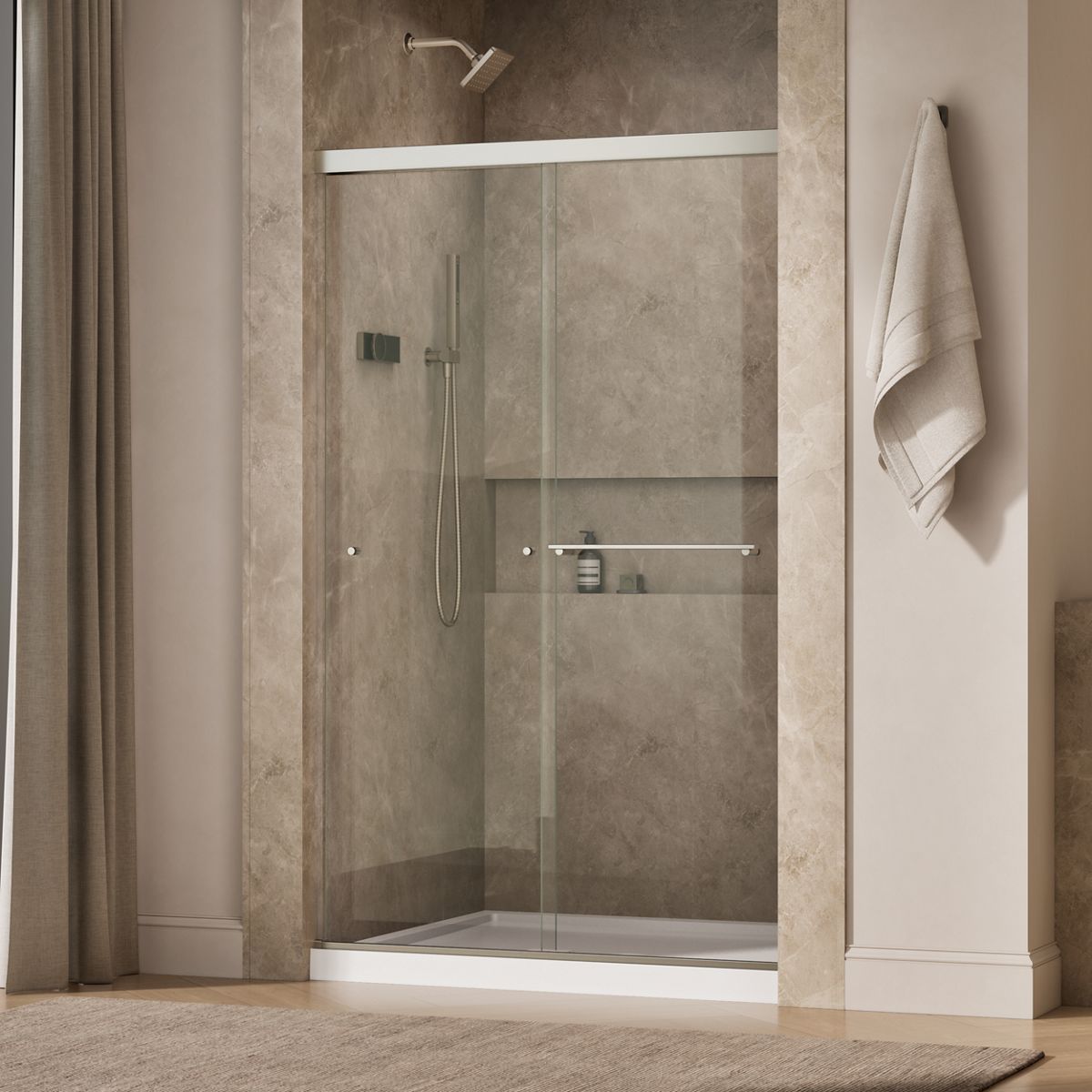44058-revel-sliding-shower-door-76-h-x-44-5-8-47-5-8-w-with-5-16-thick-crystal-clear-glass-10.jpg Revel® Sliding shower door, 76" H x 44-5/8 - 47-5/8" W, with 5/16" thick Crystal Clear glass