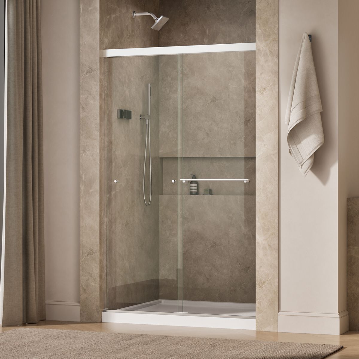 44058-revel-sliding-shower-door-76-h-x-44-5-8-47-5-8-w-with-5-16-thick-crystal-clear-glass-8.jpg Revel® Sliding shower door, 76" H x 44-5/8 - 47-5/8" W, with 5/16" thick Crystal Clear glass