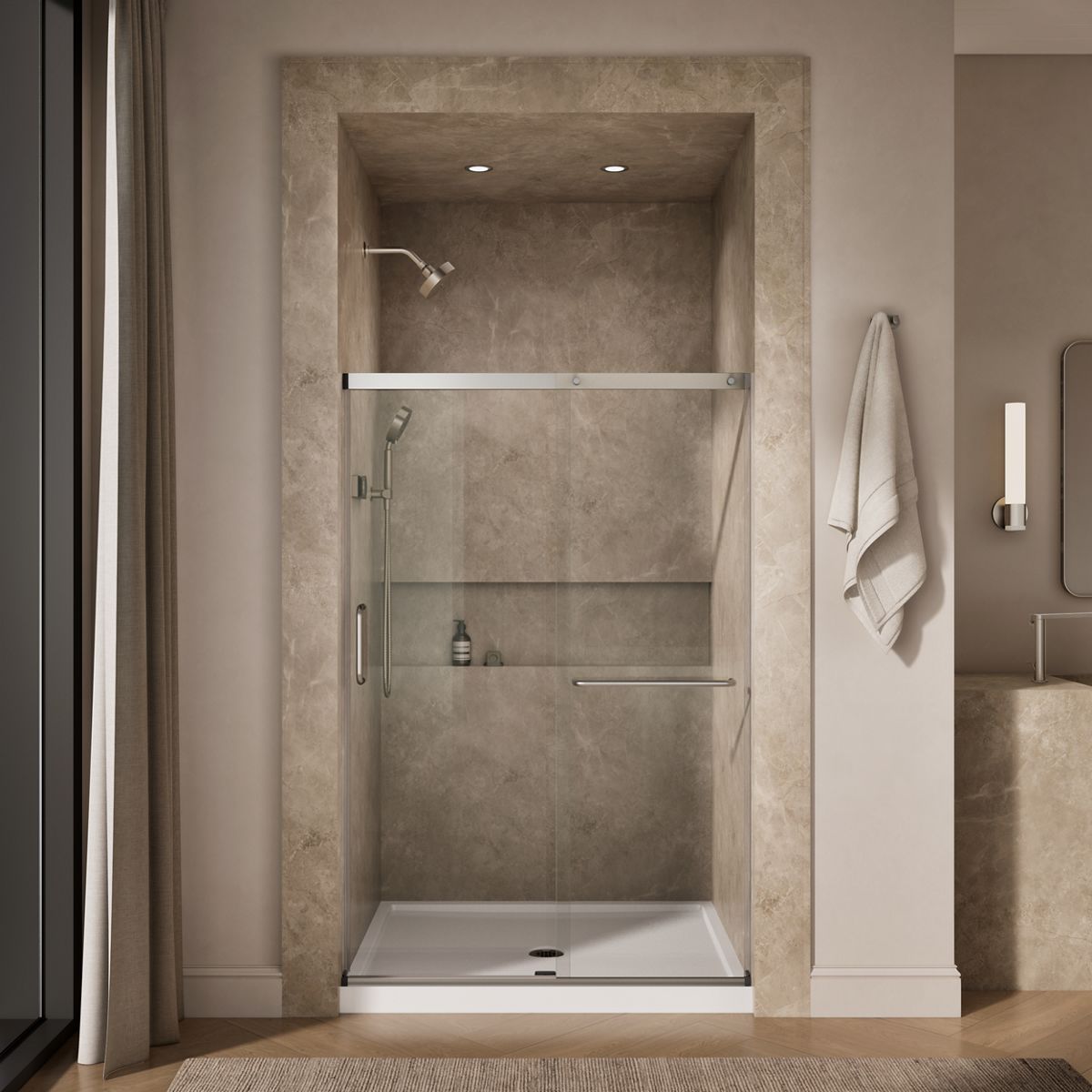 44062-elate-sliding-shower-door-70-1-2-h-x-44-1-4-47-5-8-w-with-1-4-thick-crystal-clear-glass-19.jpg Elate® Sliding shower door, 70-1/2" H x 44-1/4 - 47-5/8" W, with 1/4" thick Crystal Clear glass