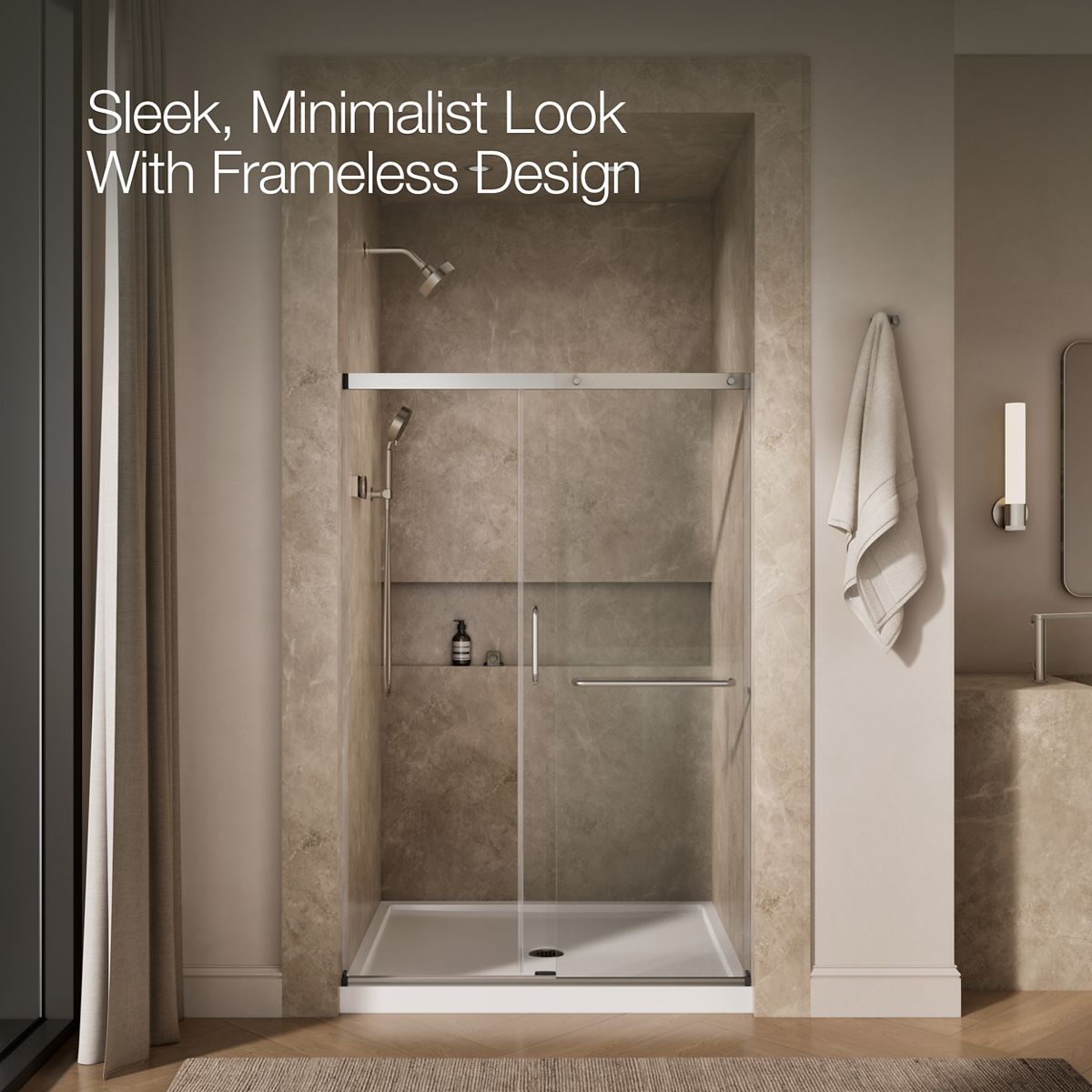 44062-elate-sliding-shower-door-70-1-2-h-x-44-1-4-47-5-8-w-with-1-4-thick-crystal-clear-glass-22.jpg Elate® Sliding shower door, 70-1/2" H x 44-1/4 - 47-5/8" W, with 1/4" thick Crystal Clear glass