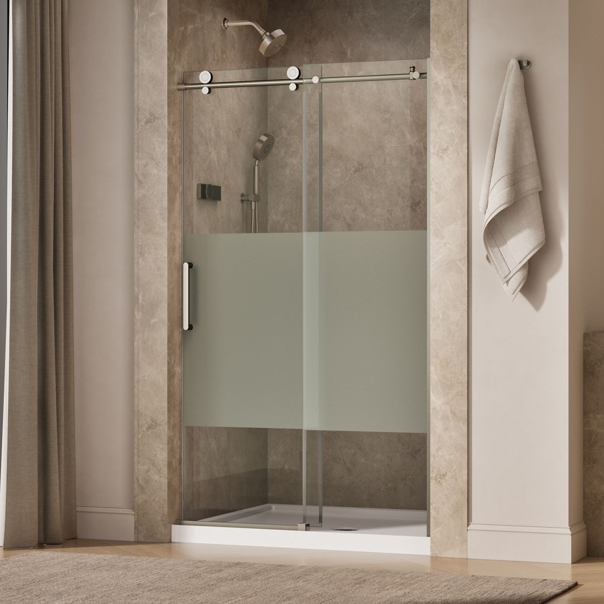 44085-composed-78-h-sliding-shower-door-with-3-8-thick-glass-30.jpg Composed™ 78" H sliding shower door with 3/8"-thick glass