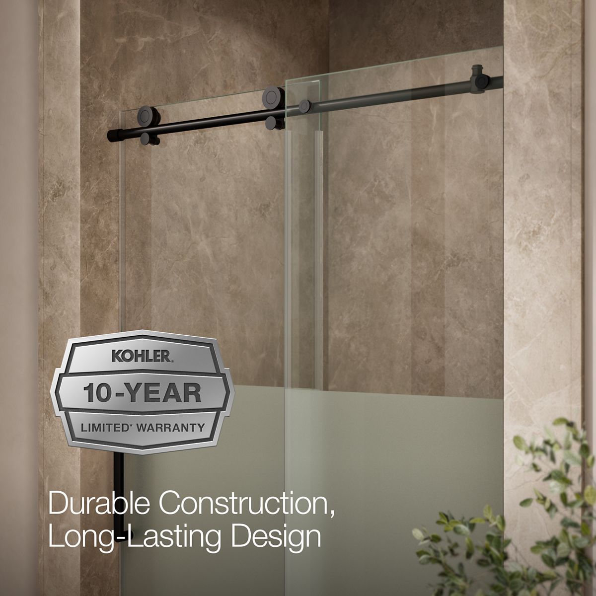 44085-composed-78-h-sliding-shower-door-with-3-8-thick-glass-7.jpg Composed™ 78" H sliding shower door with 3/8"-thick glass