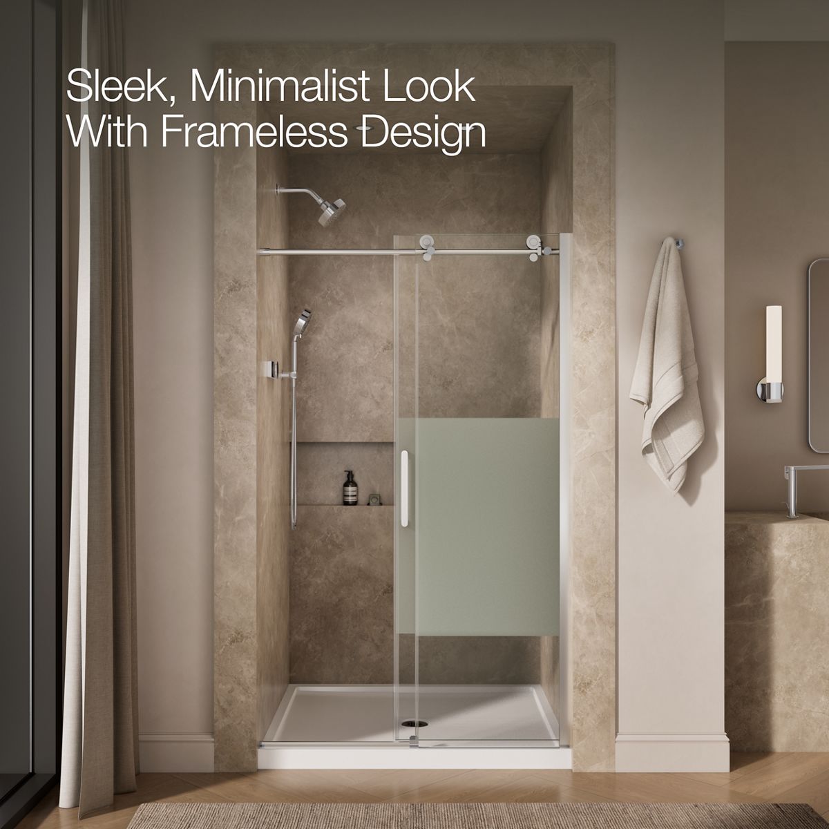44085-composed-78-h-sliding-shower-door-with-3-8-thick-glass-8.jpg Composed™ 78" H sliding shower door with 3/8"-thick glass