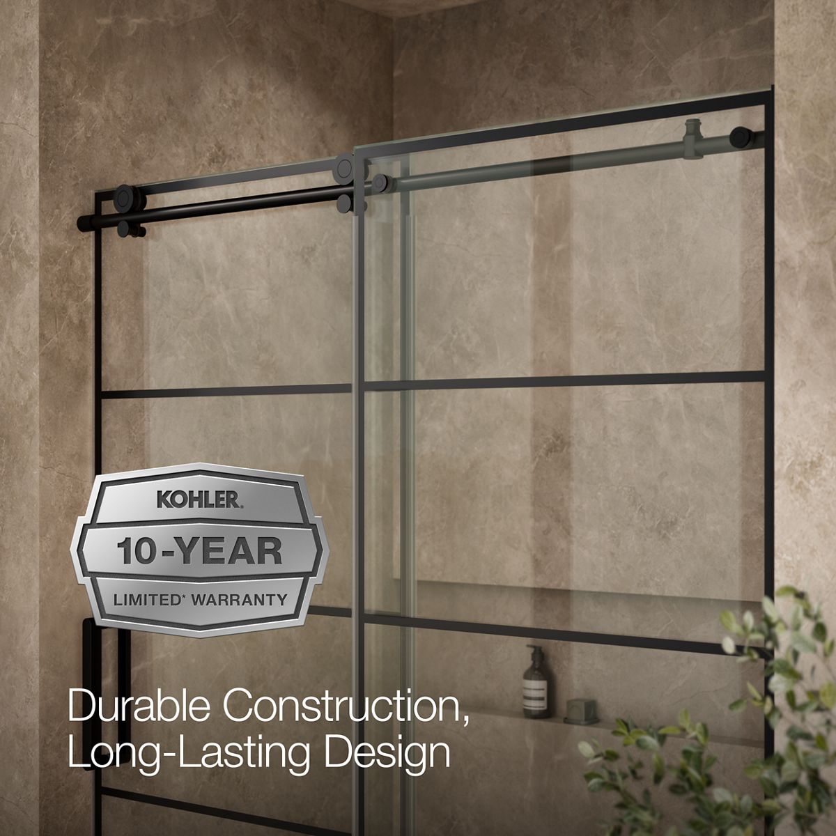 44096-composed-78-h-sliding-shower-door-with-3-8-thick-glass-7.jpg Composed™ 78" H sliding shower door with 3/8"-thick glass