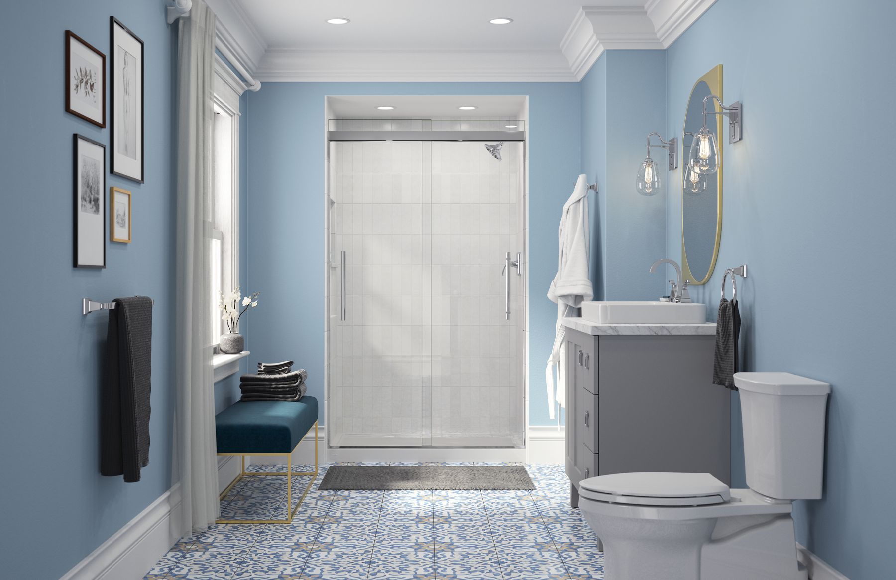 44097-prim-frameless-sliding-shower-door-79-1-16-h-x-44-5-8-47-5-8-w-with-5-16-thick-crystal-clear-glass-3.jpg Prim® Frameless sliding shower door, 79-1/16" H x 44-5/8 - 47-5/8" W, with 5/16" thick Crystal Clear glass