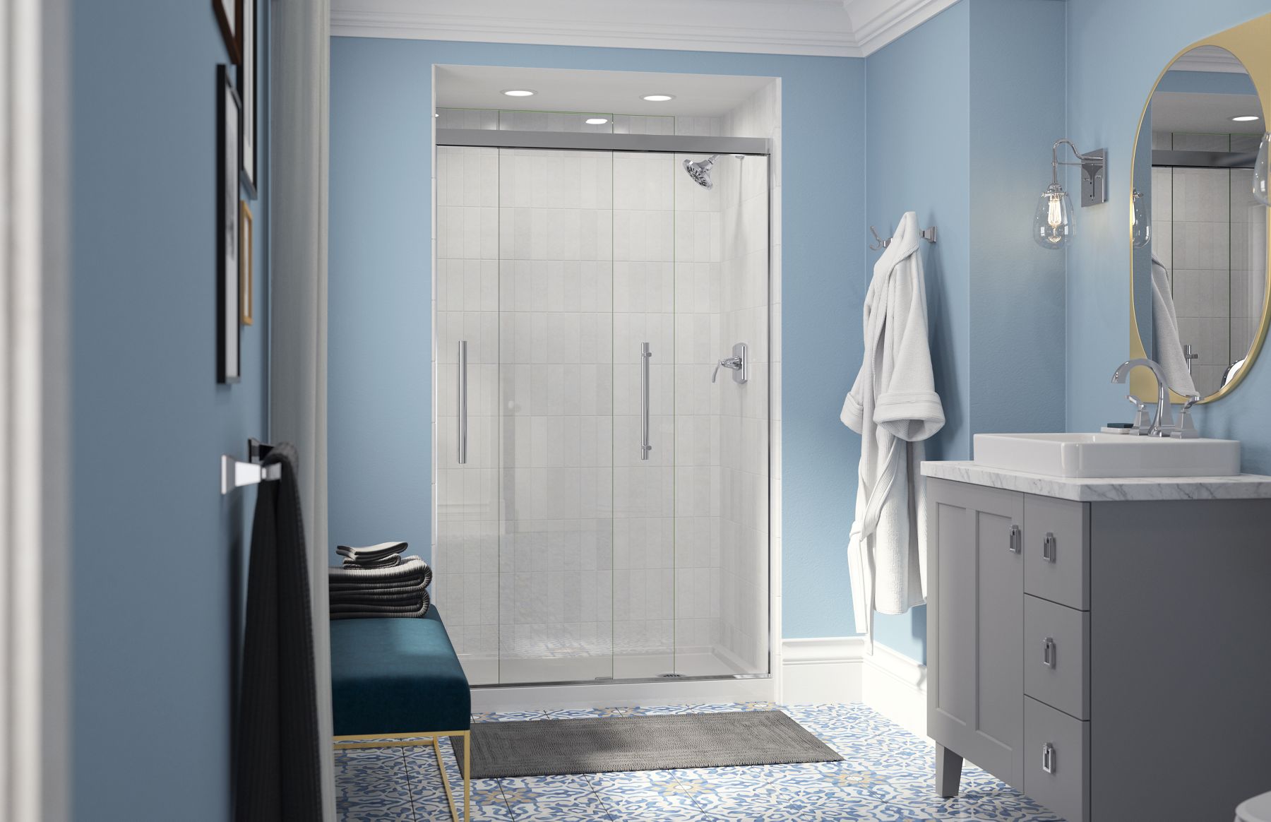 44097-prim-frameless-sliding-shower-door-79-1-16-h-x-44-5-8-47-5-8-w-with-5-16-thick-crystal-clear-glass-4.jpg Prim® Frameless sliding shower door, 79-1/16" H x 44-5/8 - 47-5/8" W, with 5/16" thick Crystal Clear glass