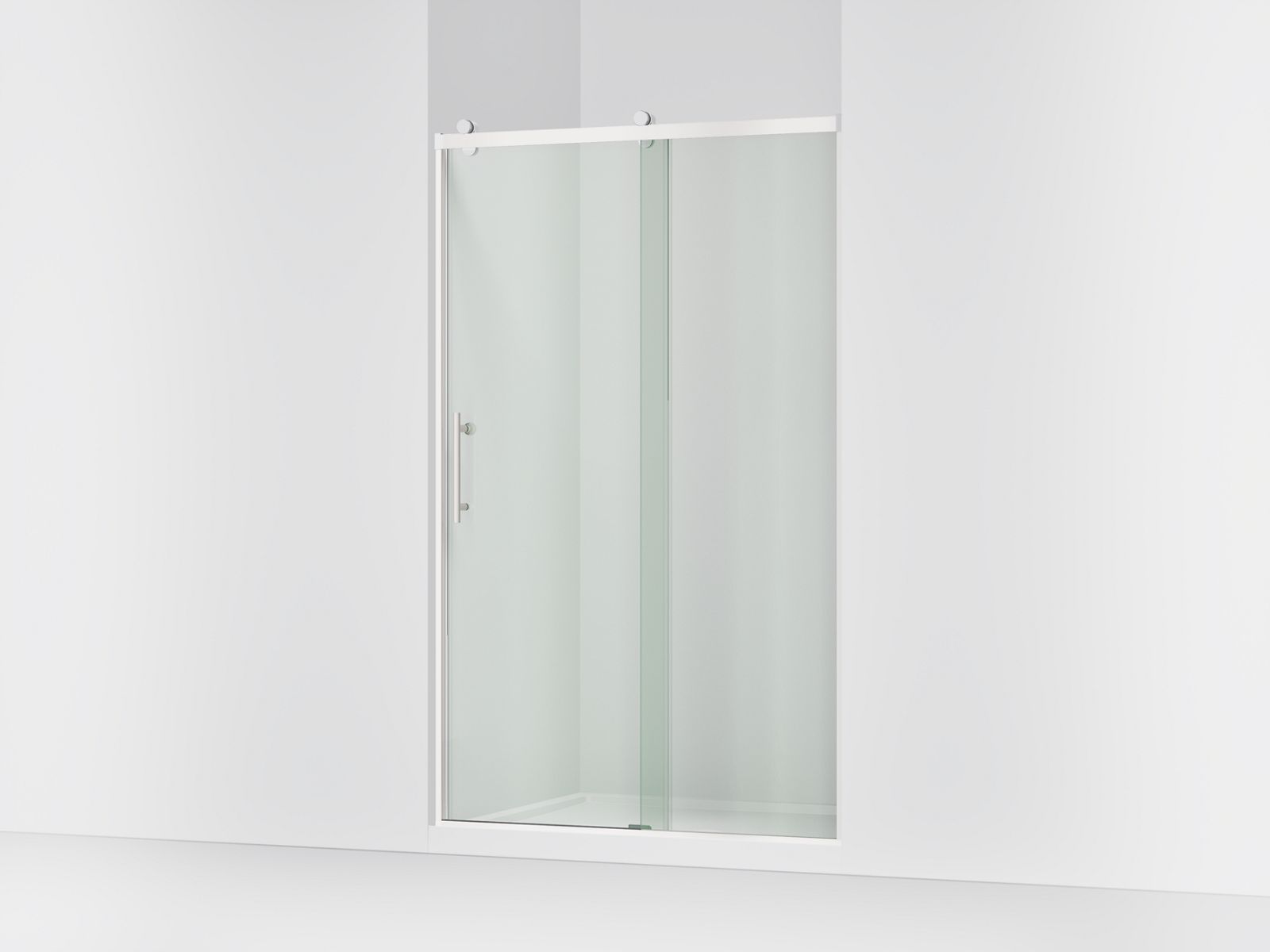 44100-rely-77-h-sliding-shower-door-with-3-8-thick-glass-1.jpg Rely® 77" H sliding shower door with 3/8"-thick glass