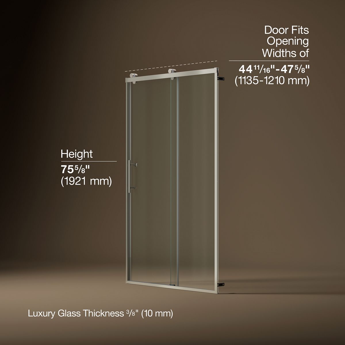 44100-rely-77-h-sliding-shower-door-with-3-8-thick-glass-28.jpg Rely® 77" H sliding shower door with 3/8"-thick glass