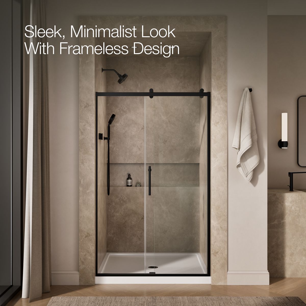 44100-rely-77-h-sliding-shower-door-with-3-8-thick-glass-36.jpg Rely® 77" H sliding shower door with 3/8"-thick glass