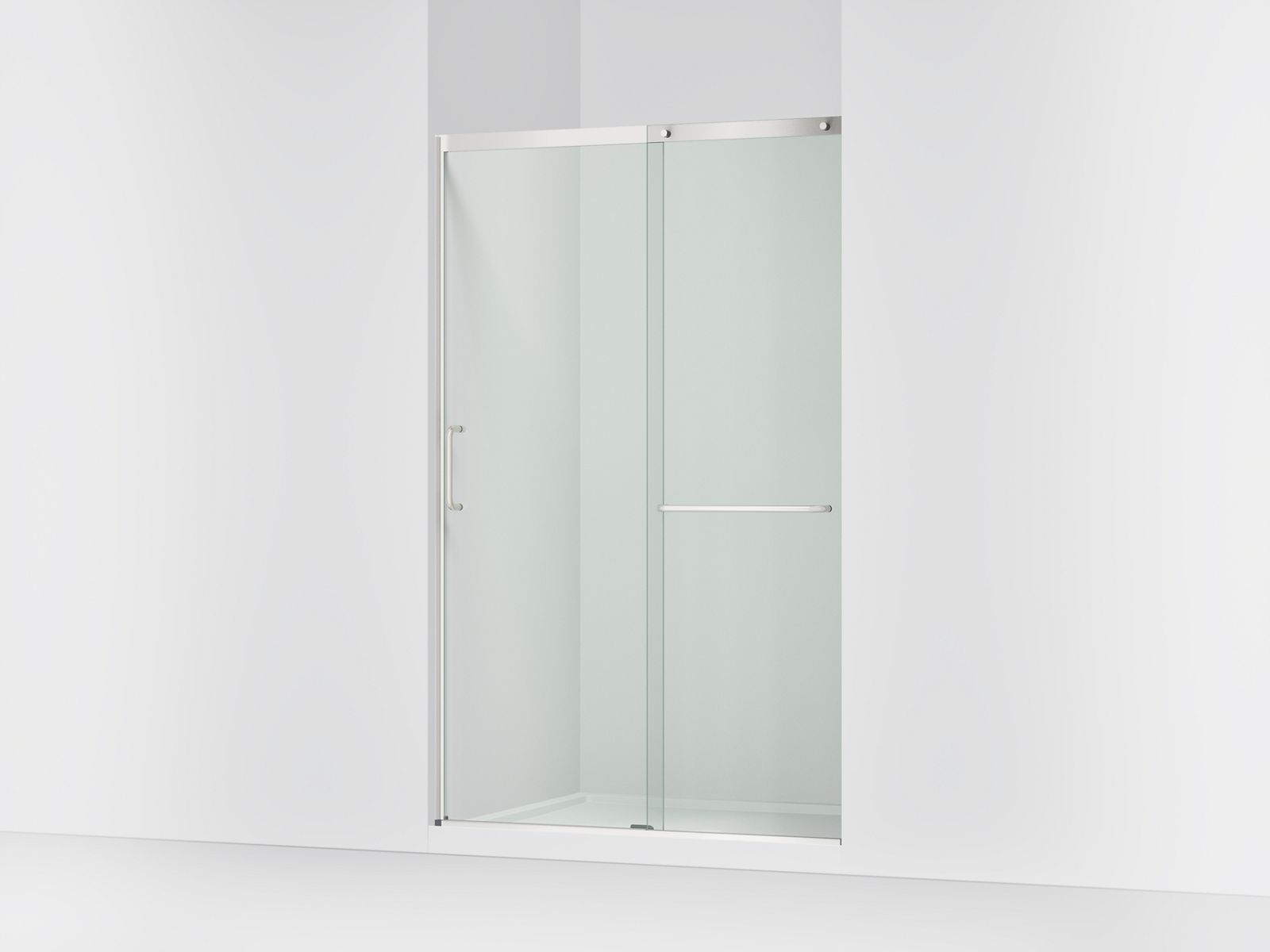 44110-elate-sliding-shower-door-75-1-2-h-x-44-1-4-47-5-8-w-with-heavy-5-16-thick-crystal-clear-glass-1.jpg Elate® Sliding shower door, 75-1/2" H x 44-1/4 - 47-5/8" W, with heavy 5/16" thick Crystal Clear glass