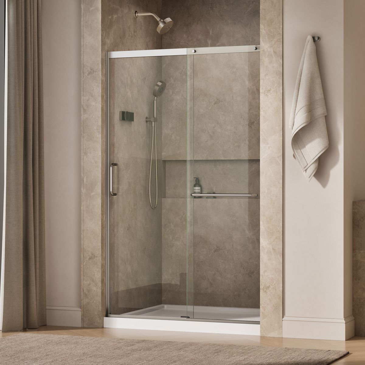 44110-elate-sliding-shower-door-75-1-2-h-x-44-1-4-47-5-8-w-with-heavy-5-16-thick-crystal-clear-glass-15.jpg Elate® Sliding shower door, 75-1/2" H x 44-1/4 - 47-5/8" W, with heavy 5/16" thick Crystal Clear glass