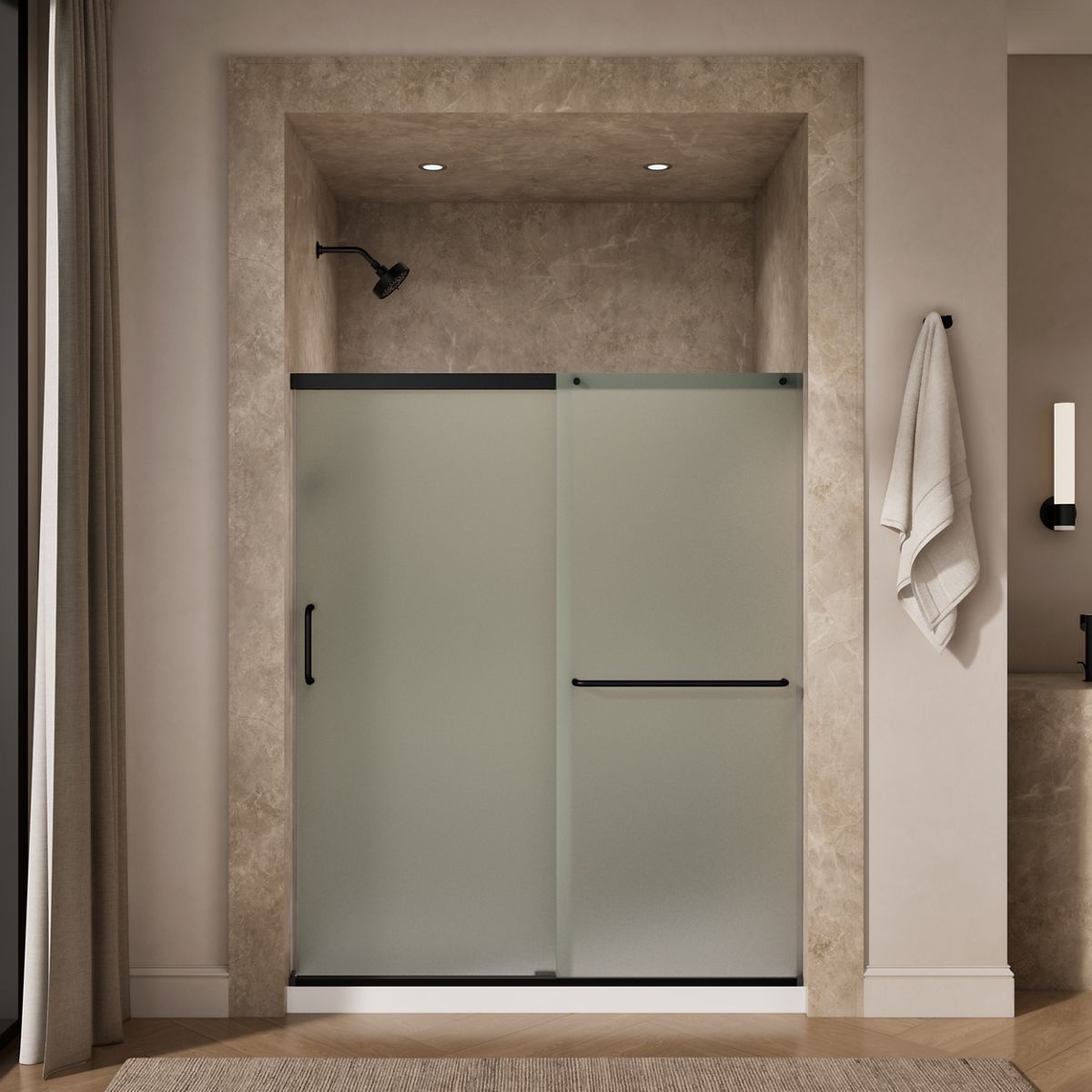 44114-elate-sliding-shower-door-70-1-2-h-x-56-1-4-59-5-8-w-with-1-4-thick-frosted-glass-10.jpg Elate® Sliding shower door, 70-1/2" H x 56-1/4 - 59-5/8" W, with 1/4" thick Frosted glass