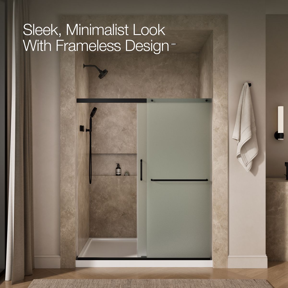 44114-elate-sliding-shower-door-70-1-2-h-x-56-1-4-59-5-8-w-with-1-4-thick-frosted-glass-16.jpg Elate® Sliding shower door, 70-1/2" H x 56-1/4 - 59-5/8" W, with 1/4" thick Frosted glass