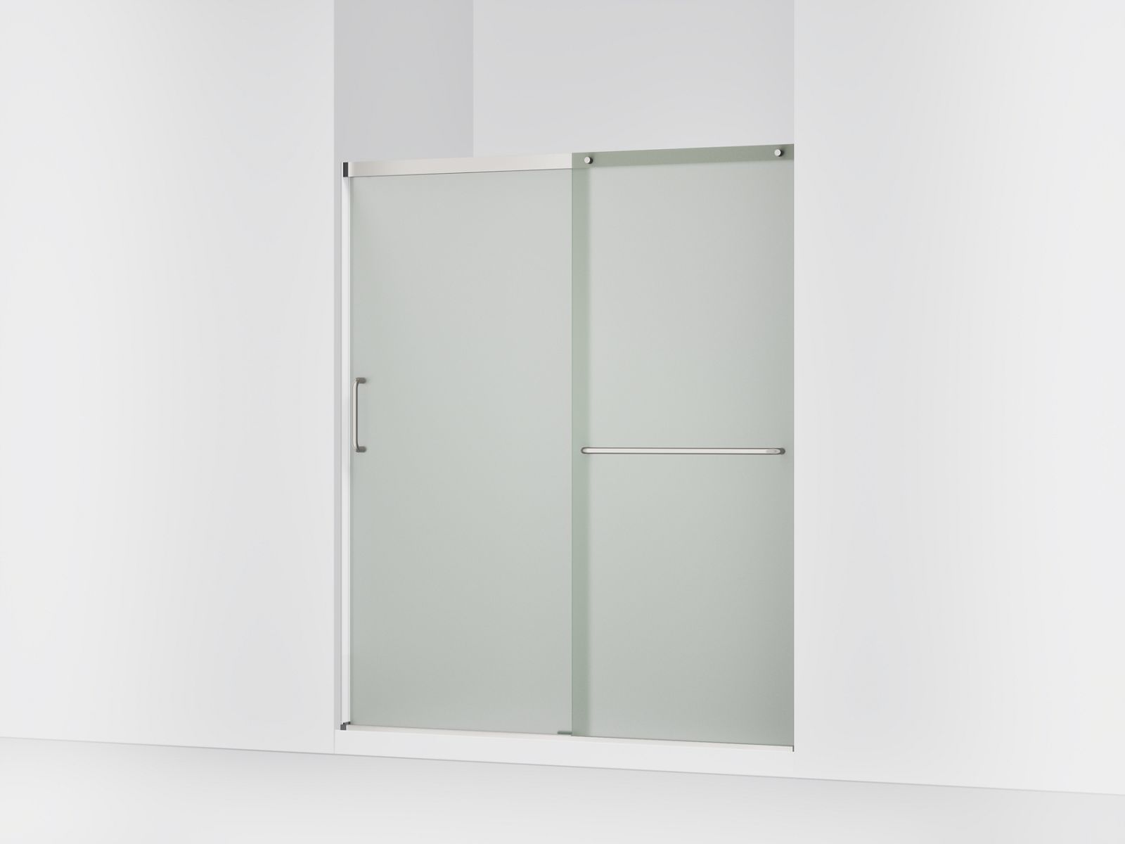 44114-elate-sliding-shower-door-70-1-2-h-x-56-1-4-59-5-8-w-with-1-4-thick-frosted-glass-2.jpg Elate® Sliding shower door, 70-1/2" H x 56-1/4 - 59-5/8" W, with 1/4" thick Frosted glass