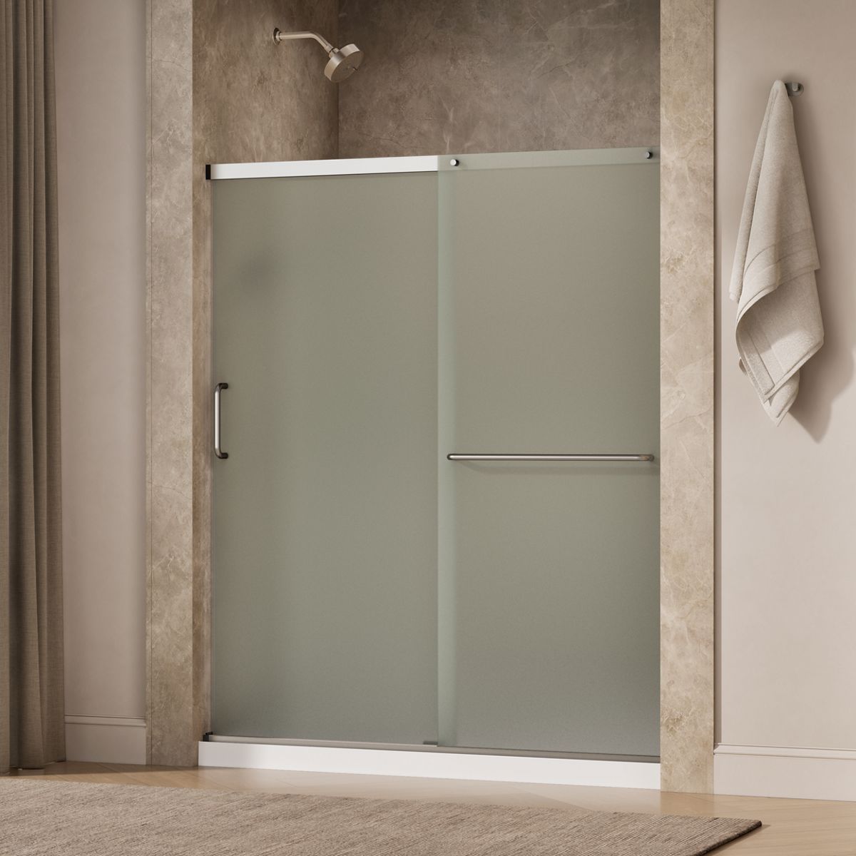 44114-elate-sliding-shower-door-70-1-2-h-x-56-1-4-59-5-8-w-with-1-4-thick-frosted-glass-6.jpg Elate® Sliding shower door, 70-1/2" H x 56-1/4 - 59-5/8" W, with 1/4" thick Frosted glass