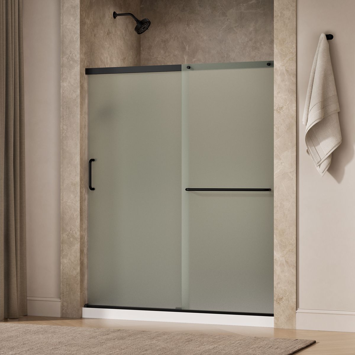 44114-elate-sliding-shower-door-70-1-2-h-x-56-1-4-59-5-8-w-with-1-4-thick-frosted-glass-7.jpg Elate® Sliding shower door, 70-1/2" H x 56-1/4 - 59-5/8" W, with 1/4" thick Frosted glass