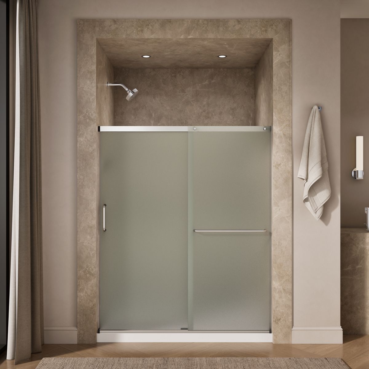 44114-elate-sliding-shower-door-70-1-2-h-x-56-1-4-59-5-8-w-with-1-4-thick-frosted-glass-8.jpg Elate® Sliding shower door, 70-1/2" H x 56-1/4 - 59-5/8" W, with 1/4" thick Frosted glass